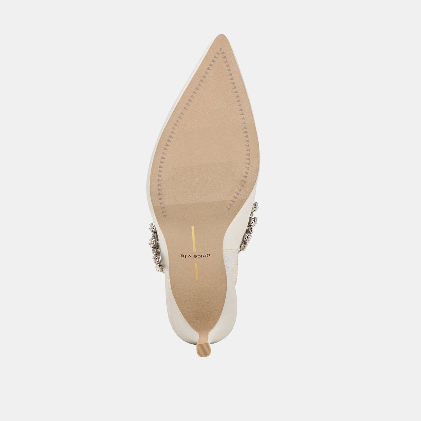 Keli Crystal White Satin Heels Dolce Vita New