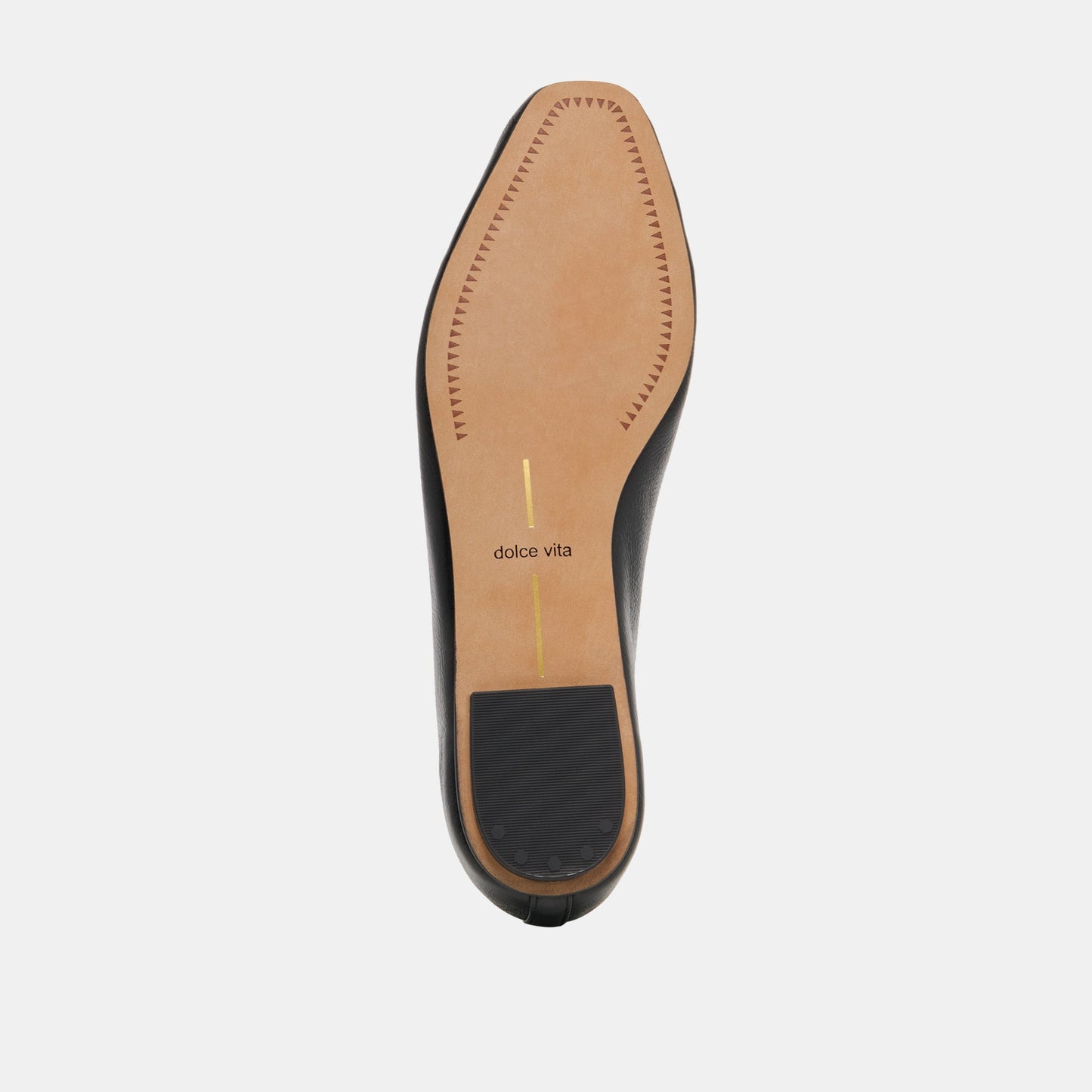 CARET Black Leather Pointed-Toe Ballet Flats Dolce Vita Outlet
