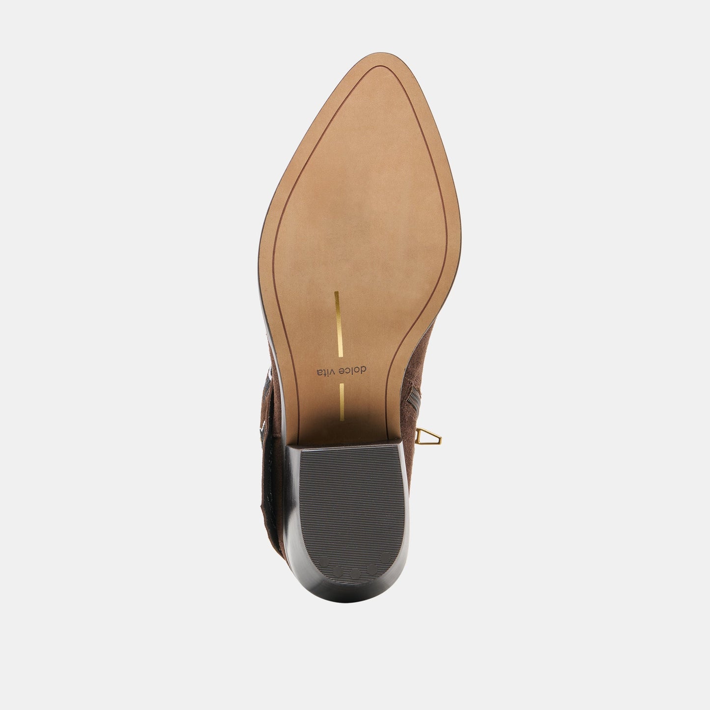MEKALA Dk Brown Suede Pointed-Toe Ankle Western Boots Dolce Vita Sale