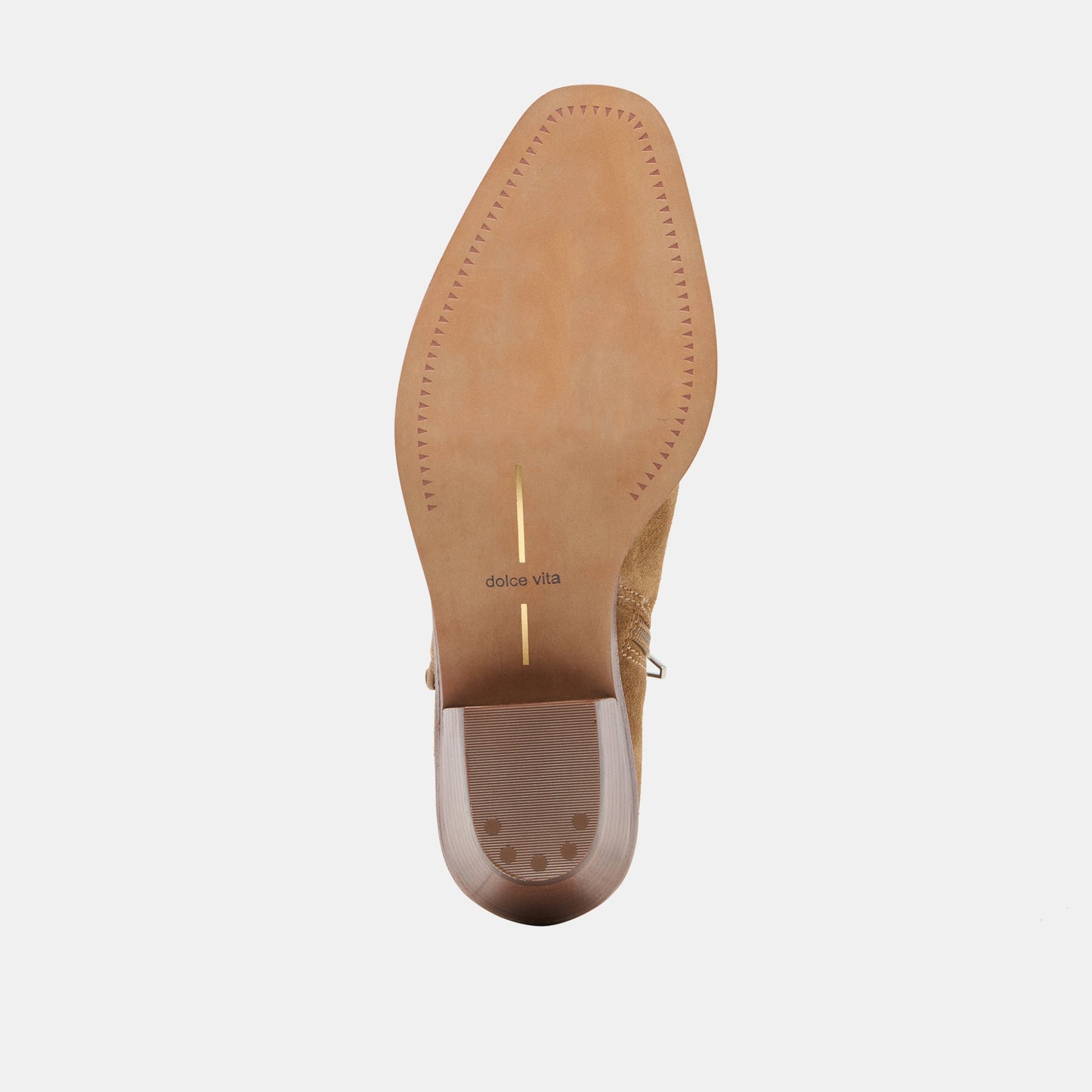 RUDO Lt Brown Suede Western Pointed-Toe Ankle Boots Dolce Vita Outlet