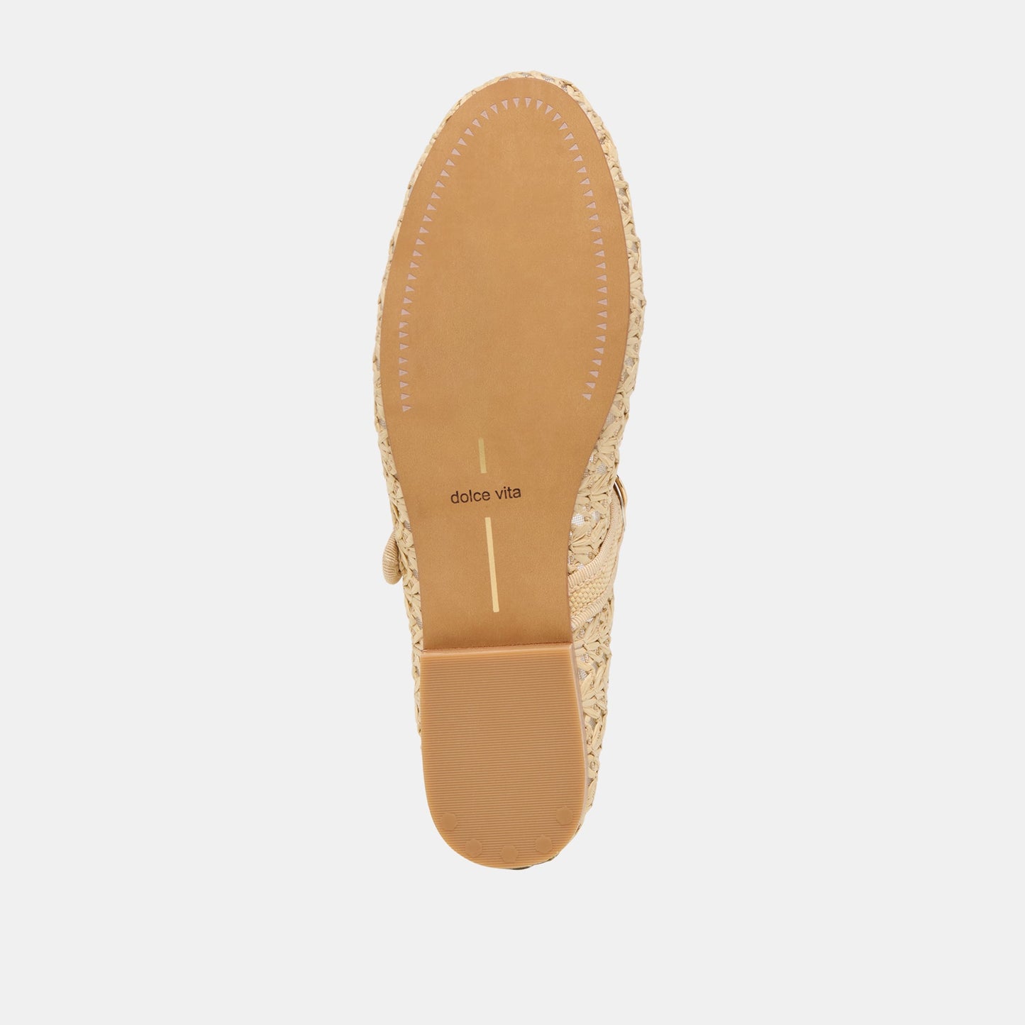 Relan Natural Cross Hatch Raffia Ballet Flats Dolce Vita For sale