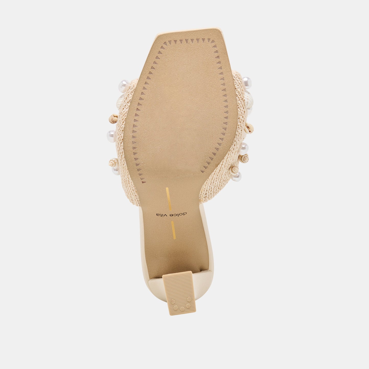Tylah Oatmeal Beaded Raffia Heels Dolce Vita Outlet