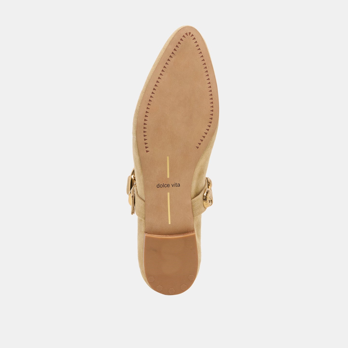 LOREE Desert Taupe Suede Mary-Jane Metal Detail Ballet Flats Dolce Vita Discount