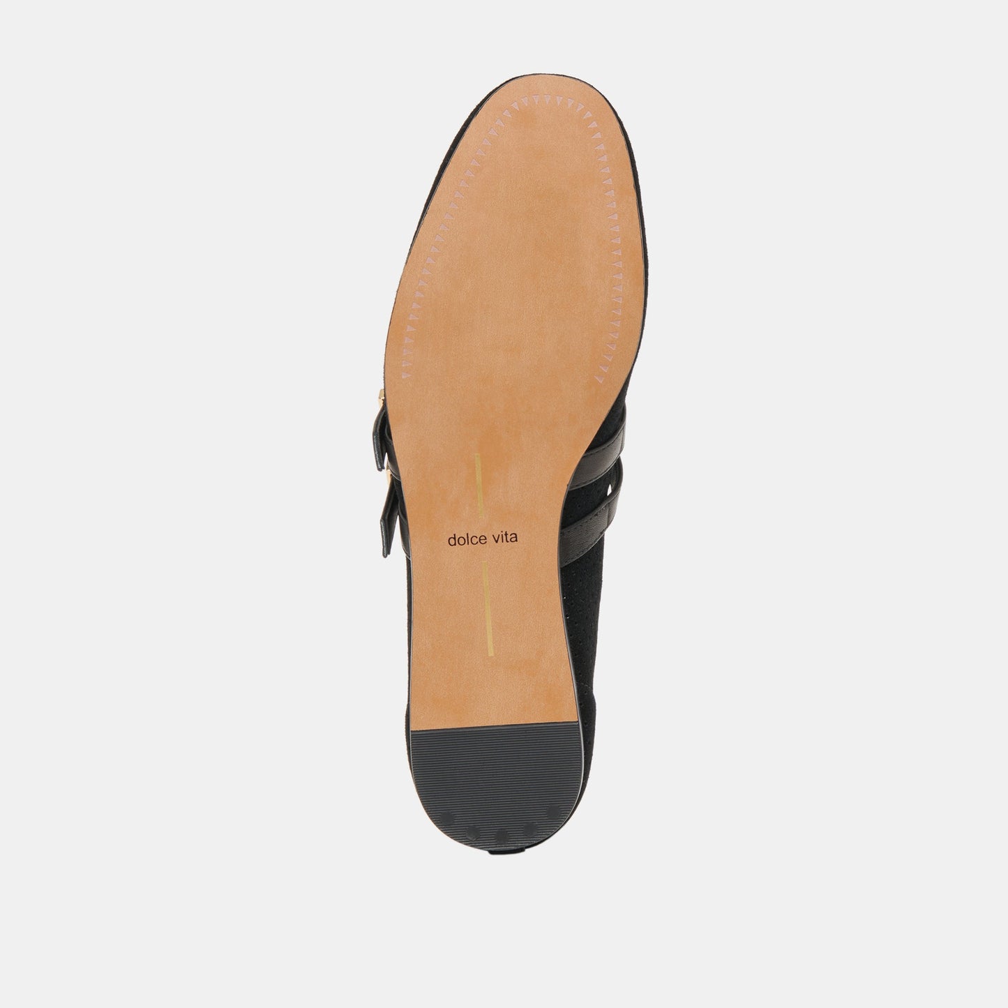 Baylee Wide Onyx Perforated Suede Ballet Flats Dolce Vita Sale