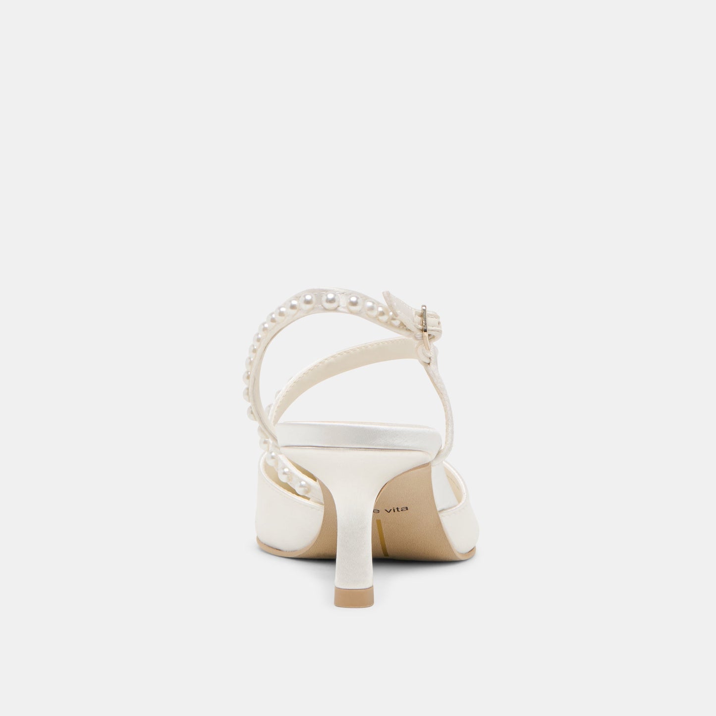 Kamra Pearl True White Satin Mid Heels Dolce Vita On sale