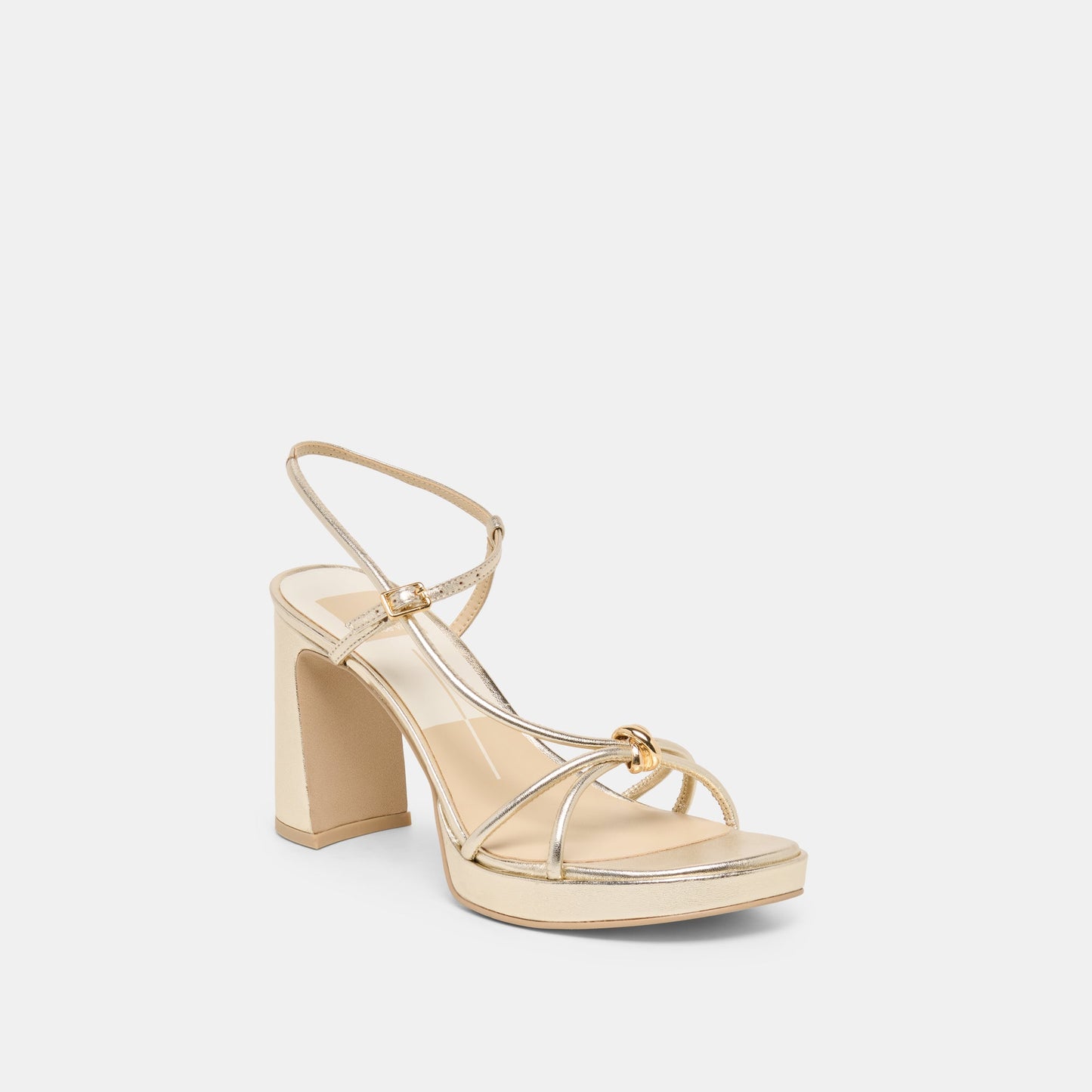 Odete Gold Leather Heels Dolce Vita New