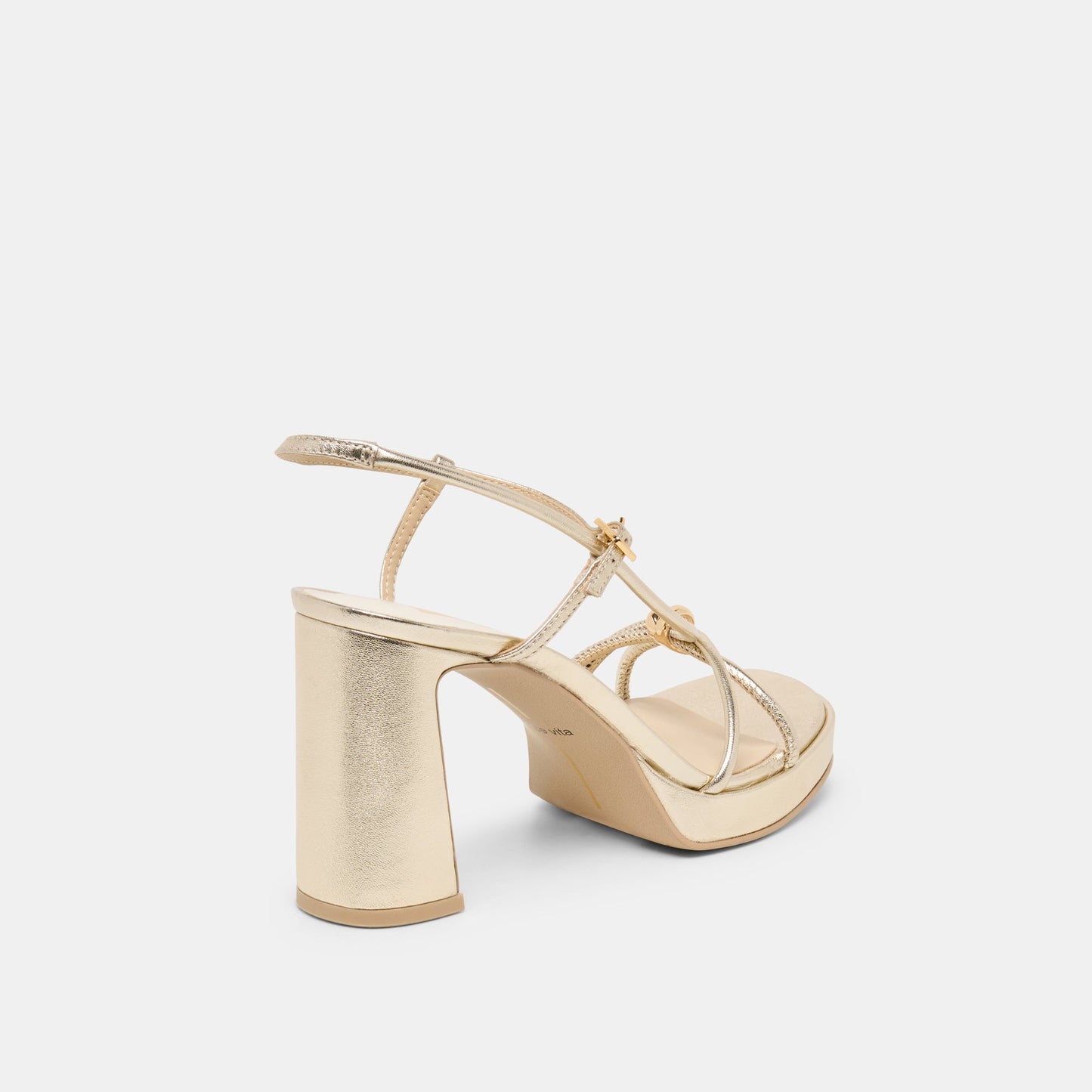 Odete Gold Leather Heels Dolce Vita New