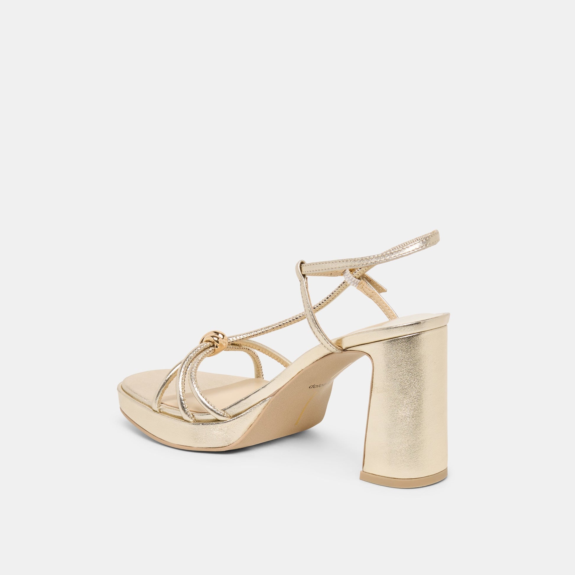 Odete Gold Leather Heels Dolce Vita New