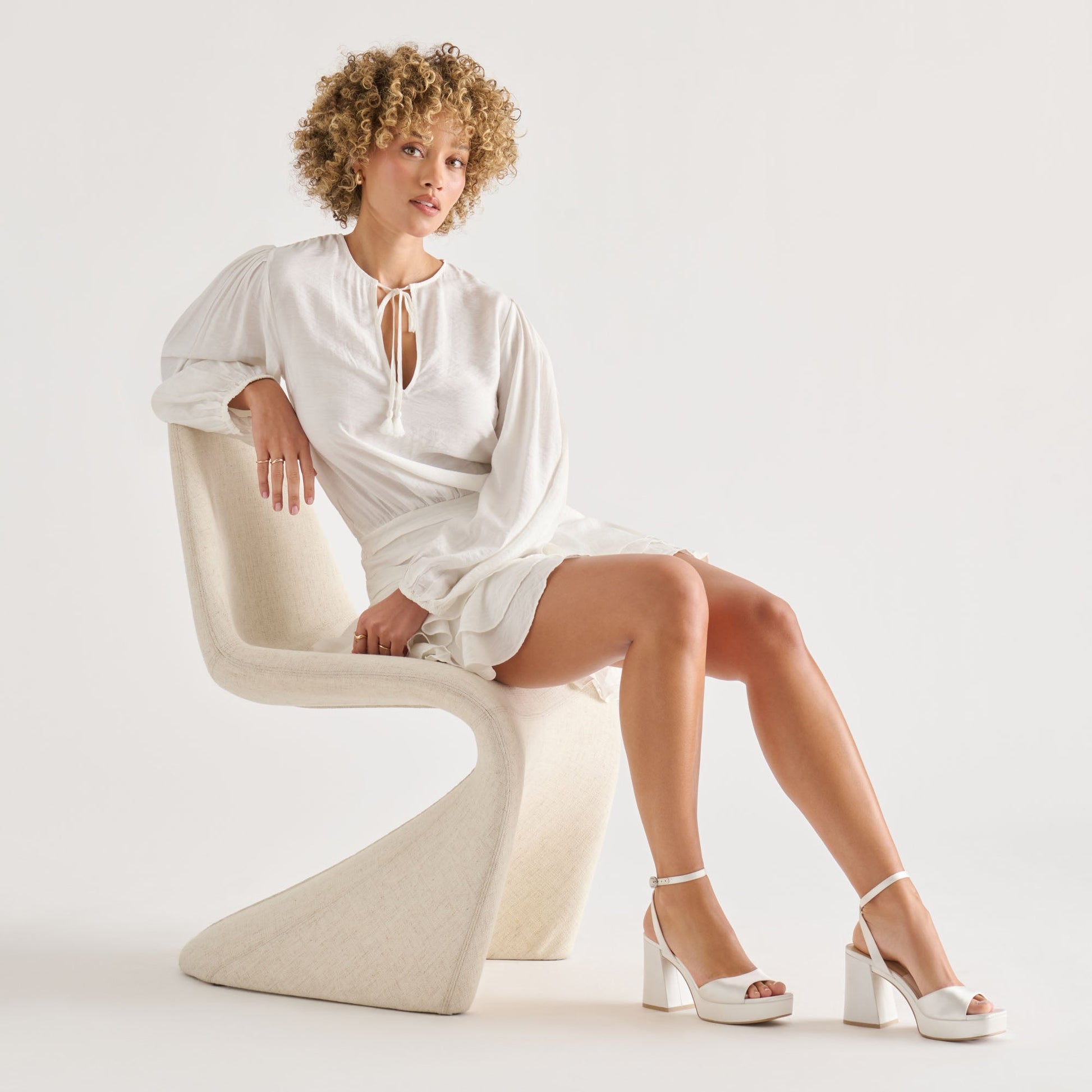 Felica White Satin Heels Dolce Vita Online