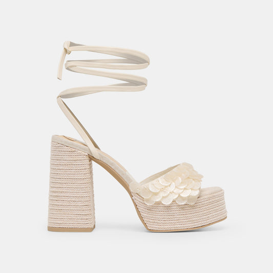 Dorthy Confetti Ivory Leather Heels Dolce Vita For sale