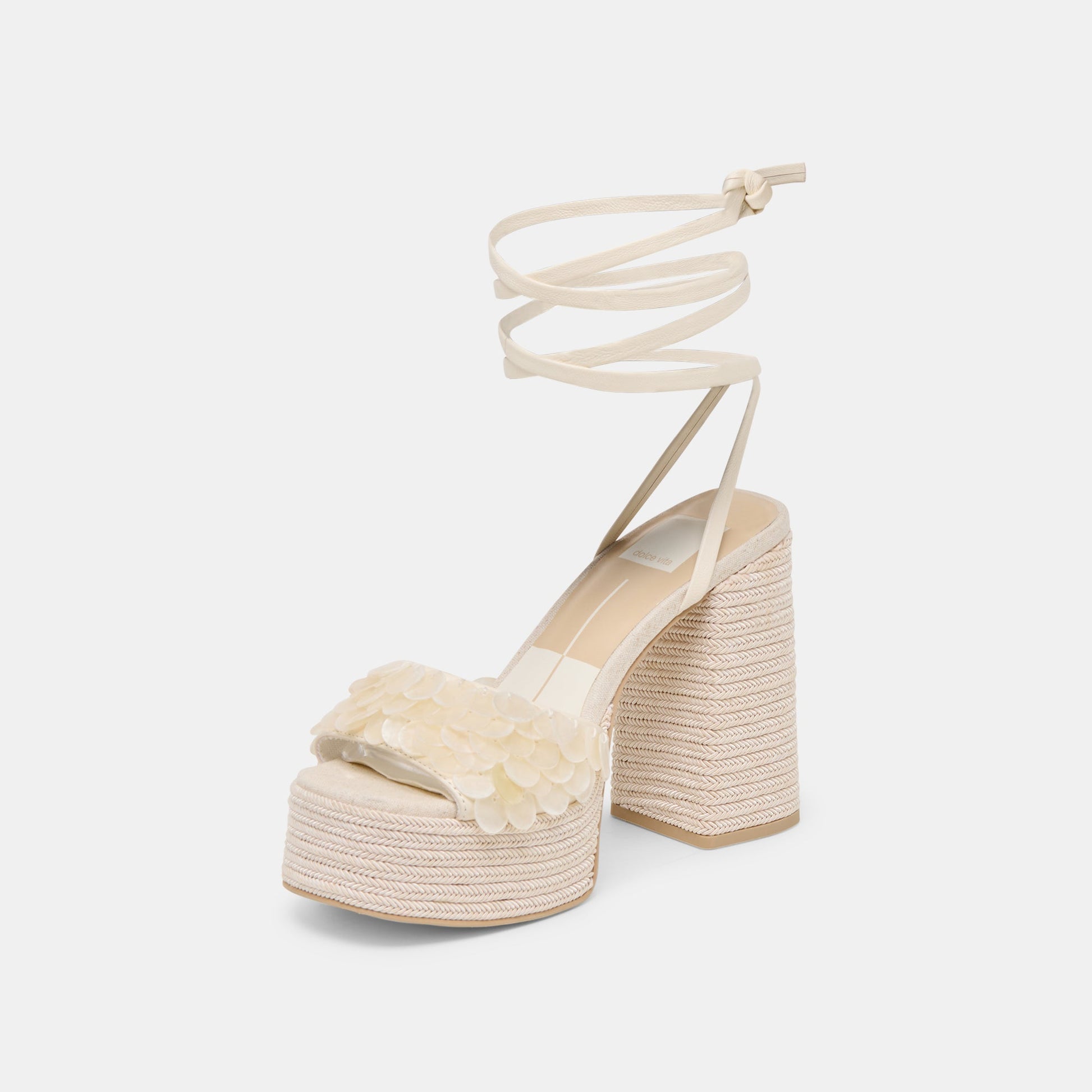 Dorthy Confetti Ivory Leather Heels Dolce Vita For sale
