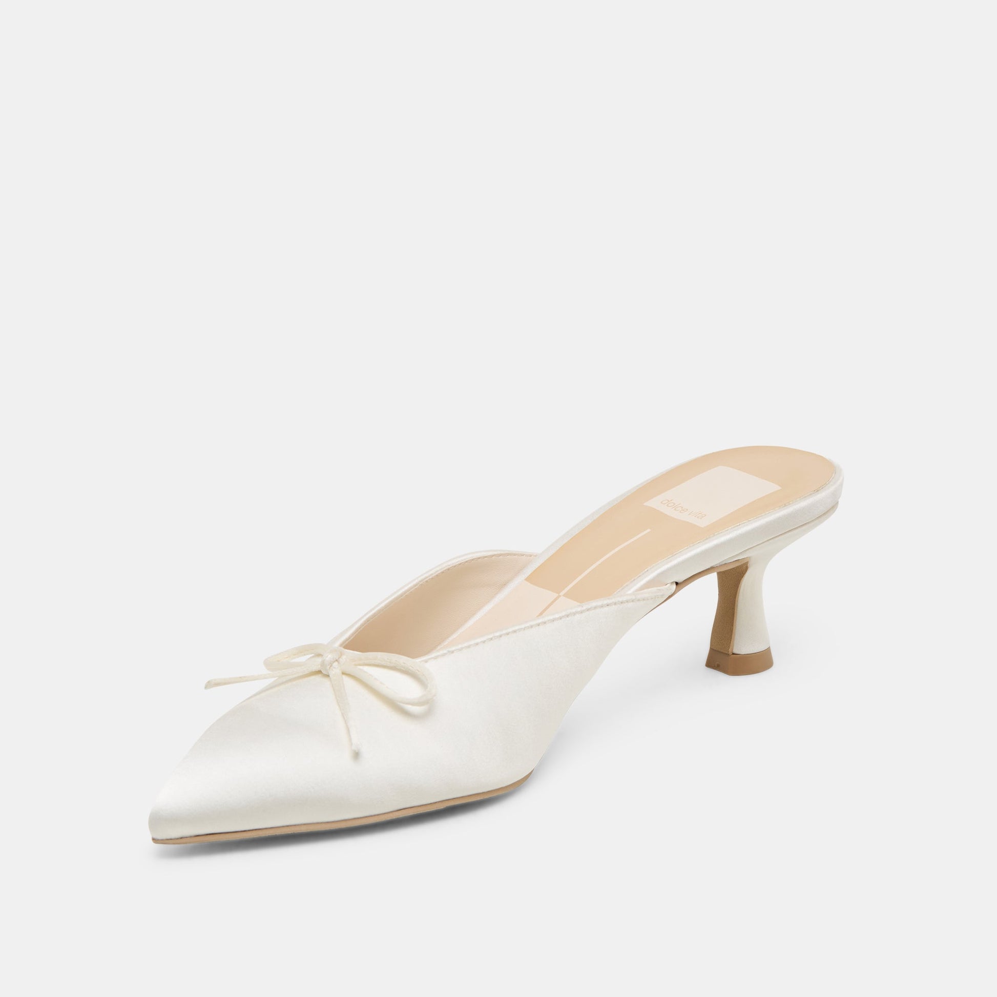 Cleo Off White Satin Heels Dolce Vita Outlet