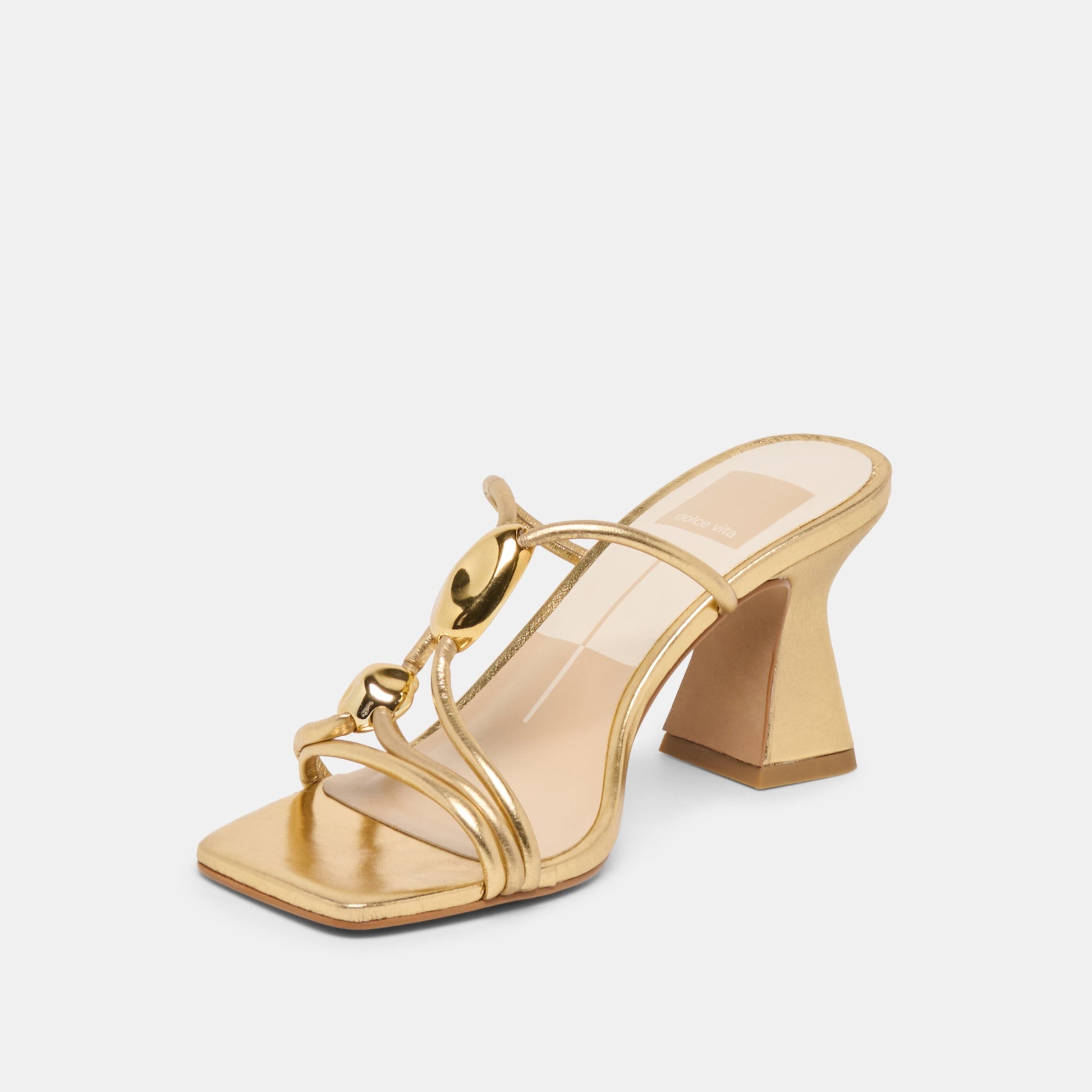 Alayna Gold Leather Heels Dolce Vita On sale