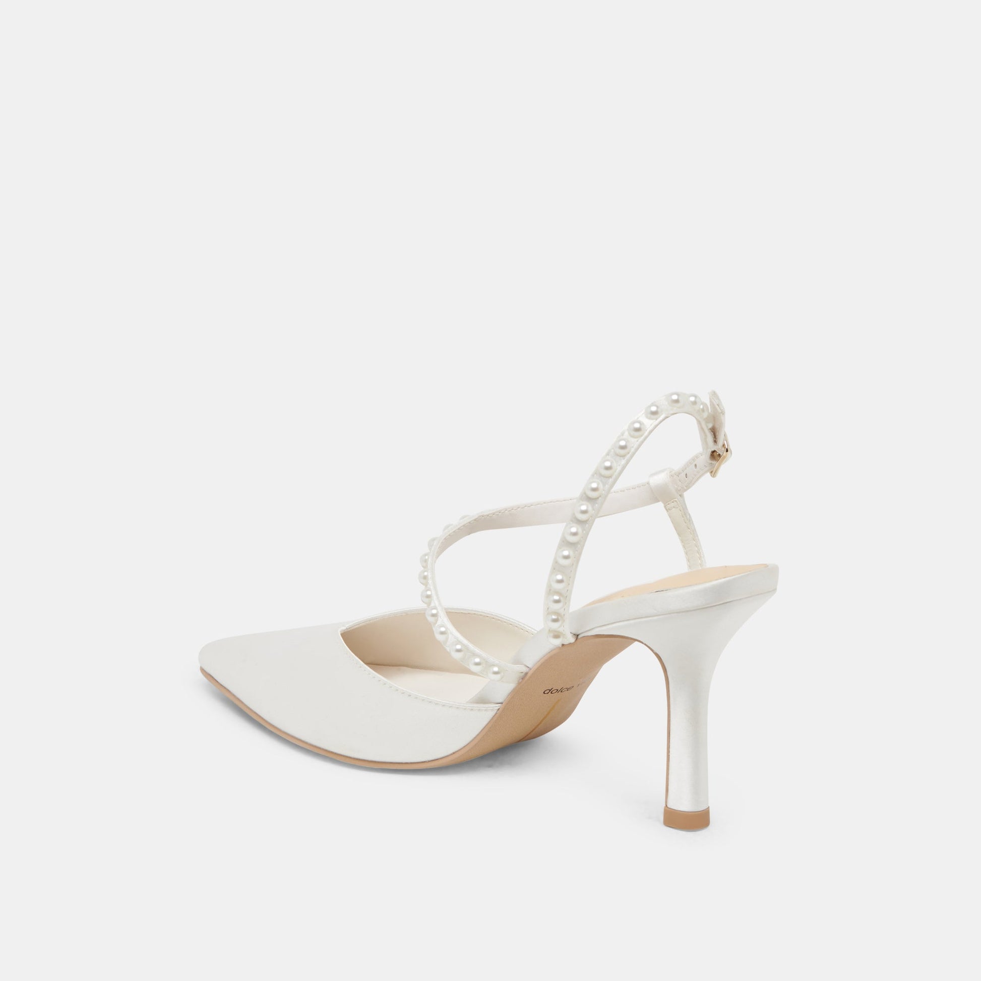KAMRA PEARL HEELS TRUE WHITE SATIN
 – Dolce Vita Dolce Vita On sale