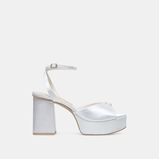 Bryla White Satin Heels Dolce Vita us