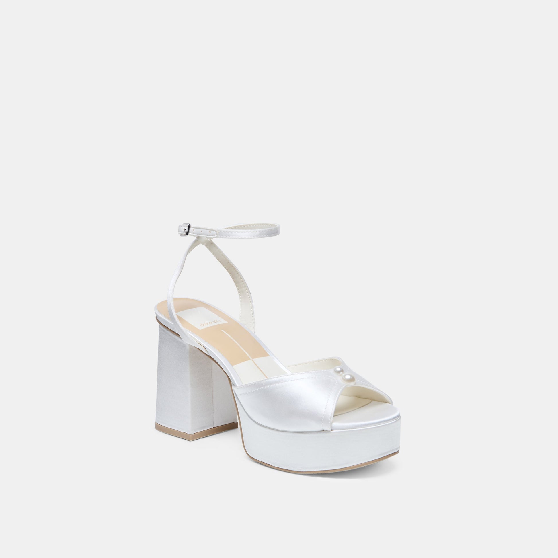 Bryla White Satin Heels Dolce Vita us