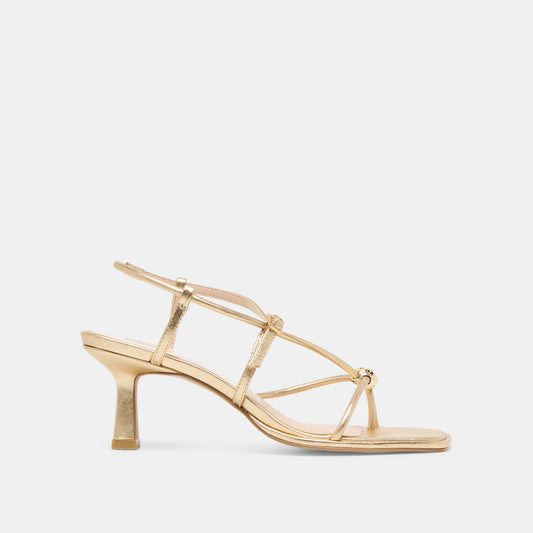 Mylee Gold Distressed Leather Heels Dolce Vita Discount