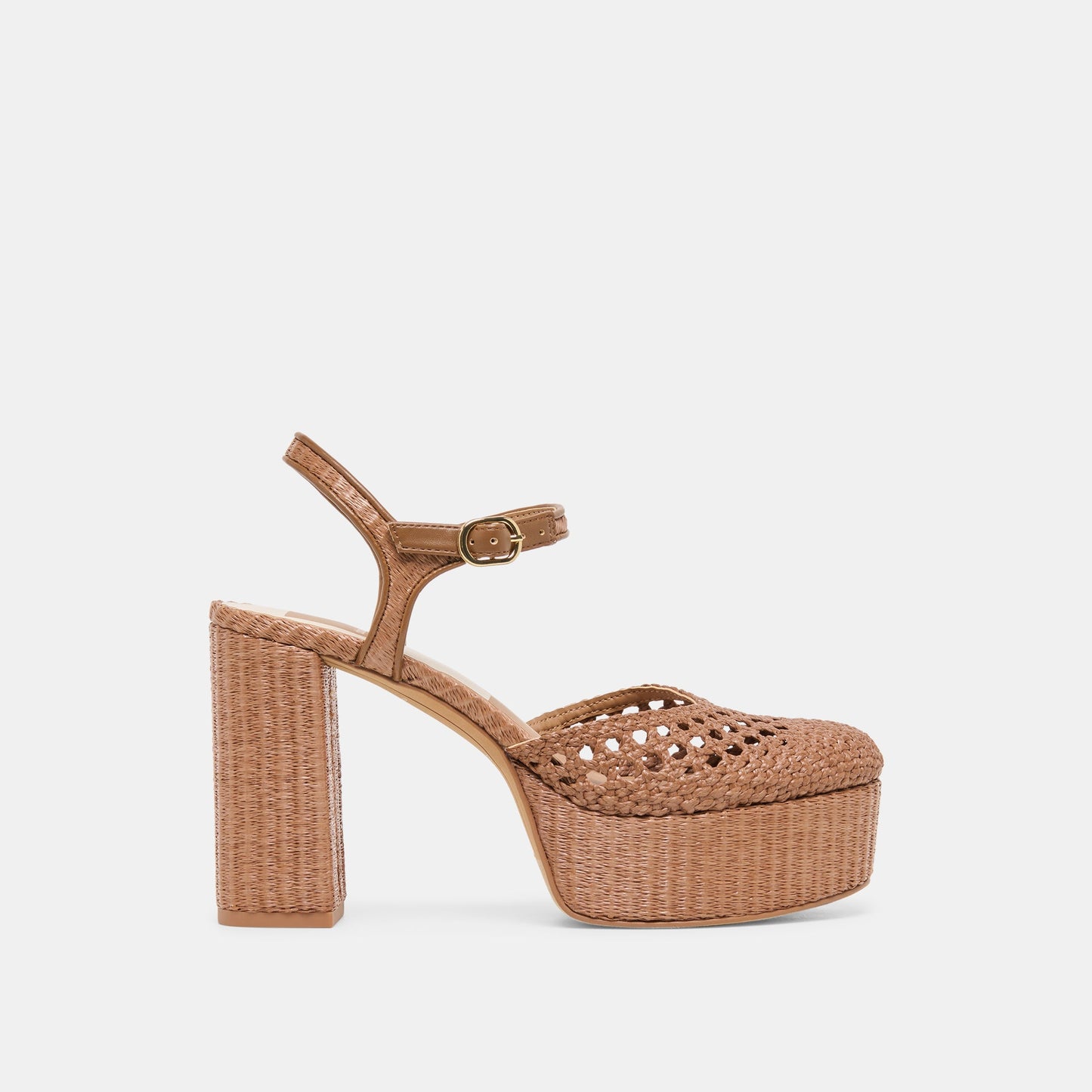 Gero Mid Brown Woven Raffia Heels Dolce Vita Outlet
