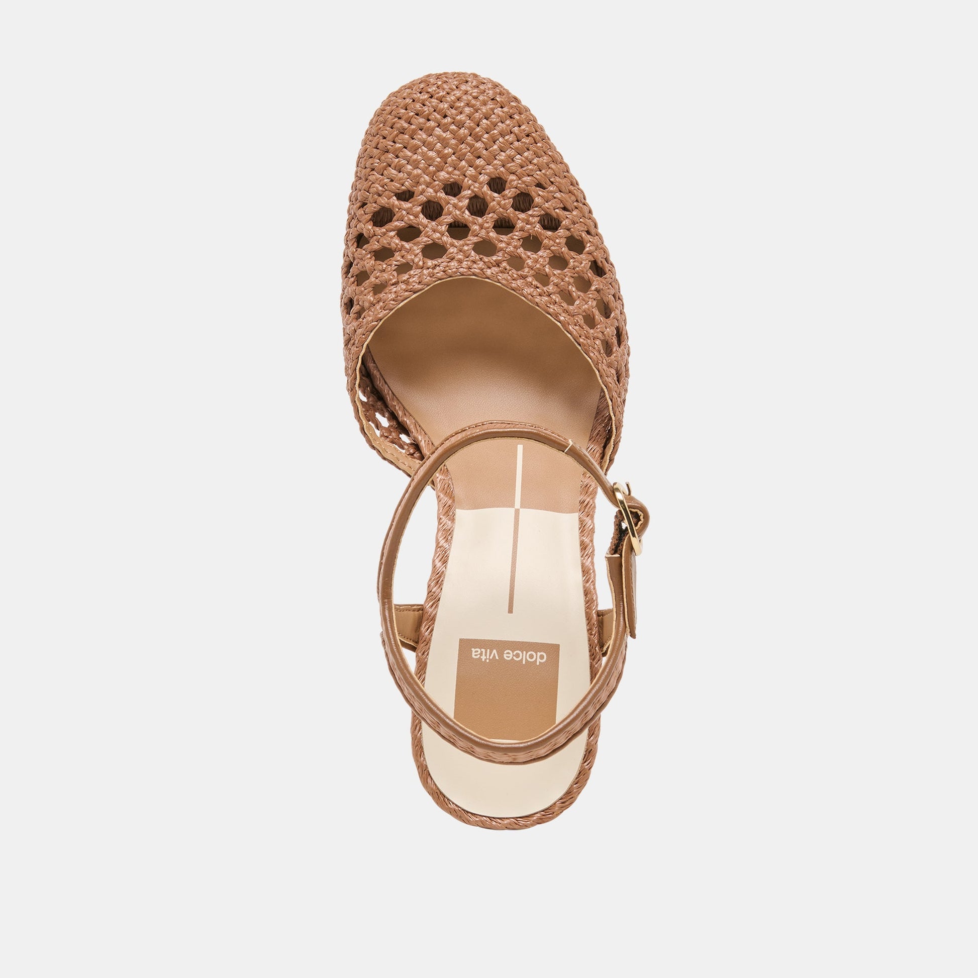 Gero Mid Brown Woven Raffia Heels Dolce Vita Outlet