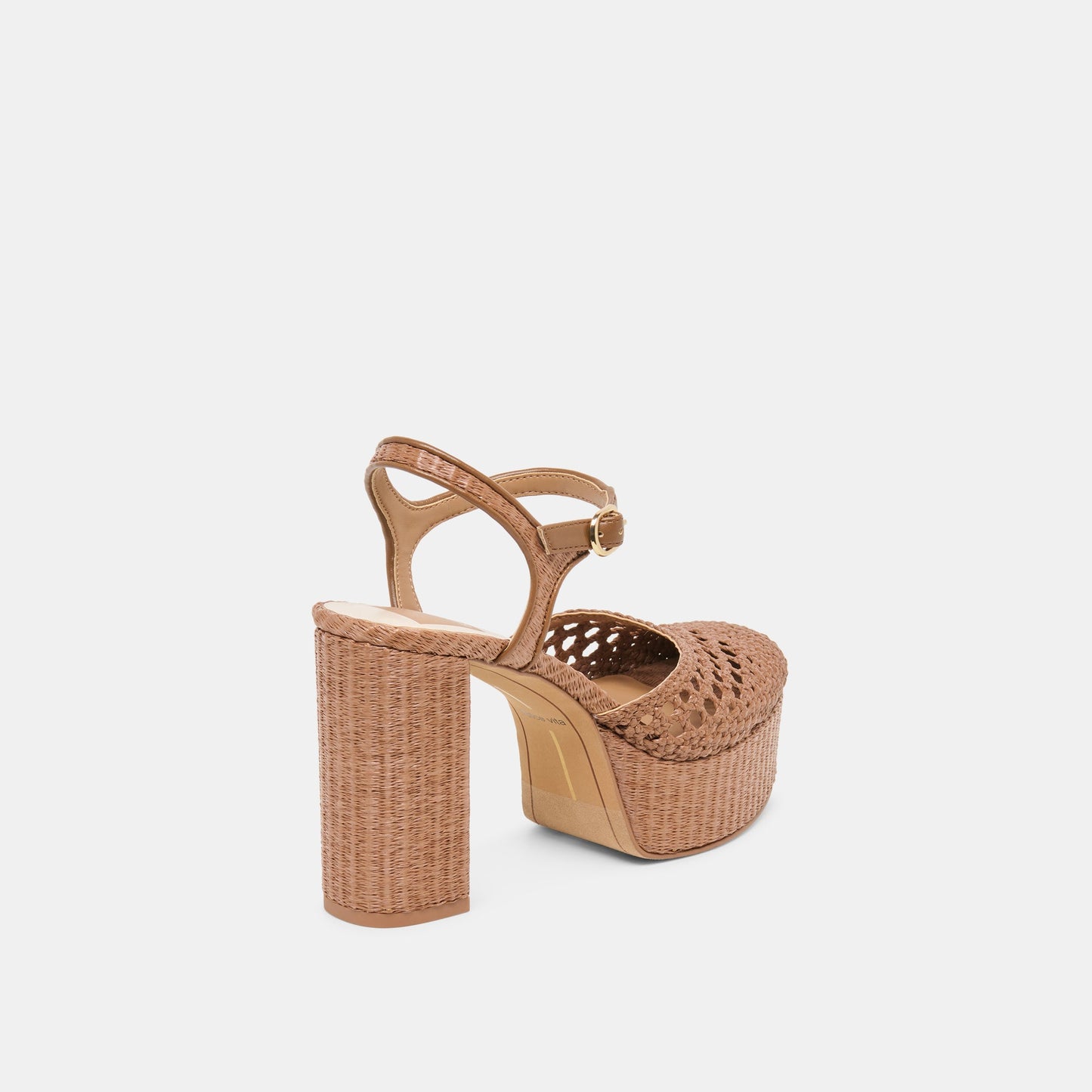 Gero Mid Brown Woven Raffia Heels Dolce Vita Outlet