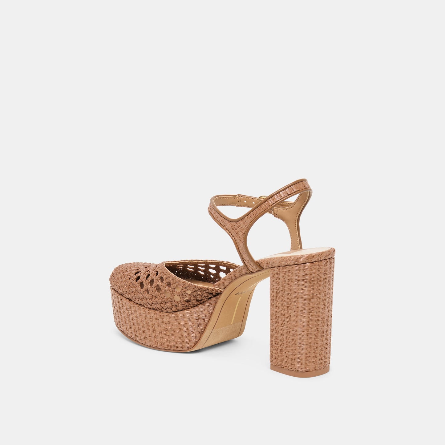 Gero Mid Brown Woven Raffia Heels Dolce Vita Outlet