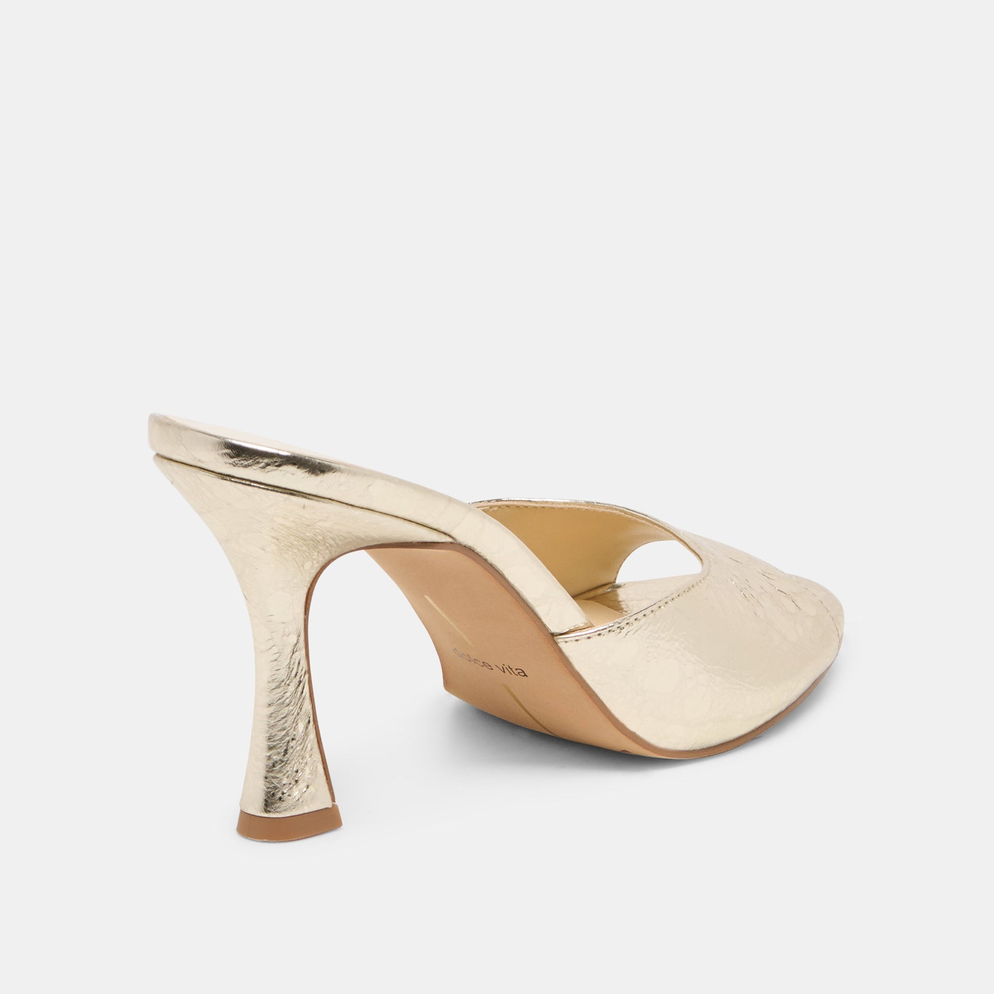 Rosha Platinum Distressed Leather Heels Dolce Vita On sale