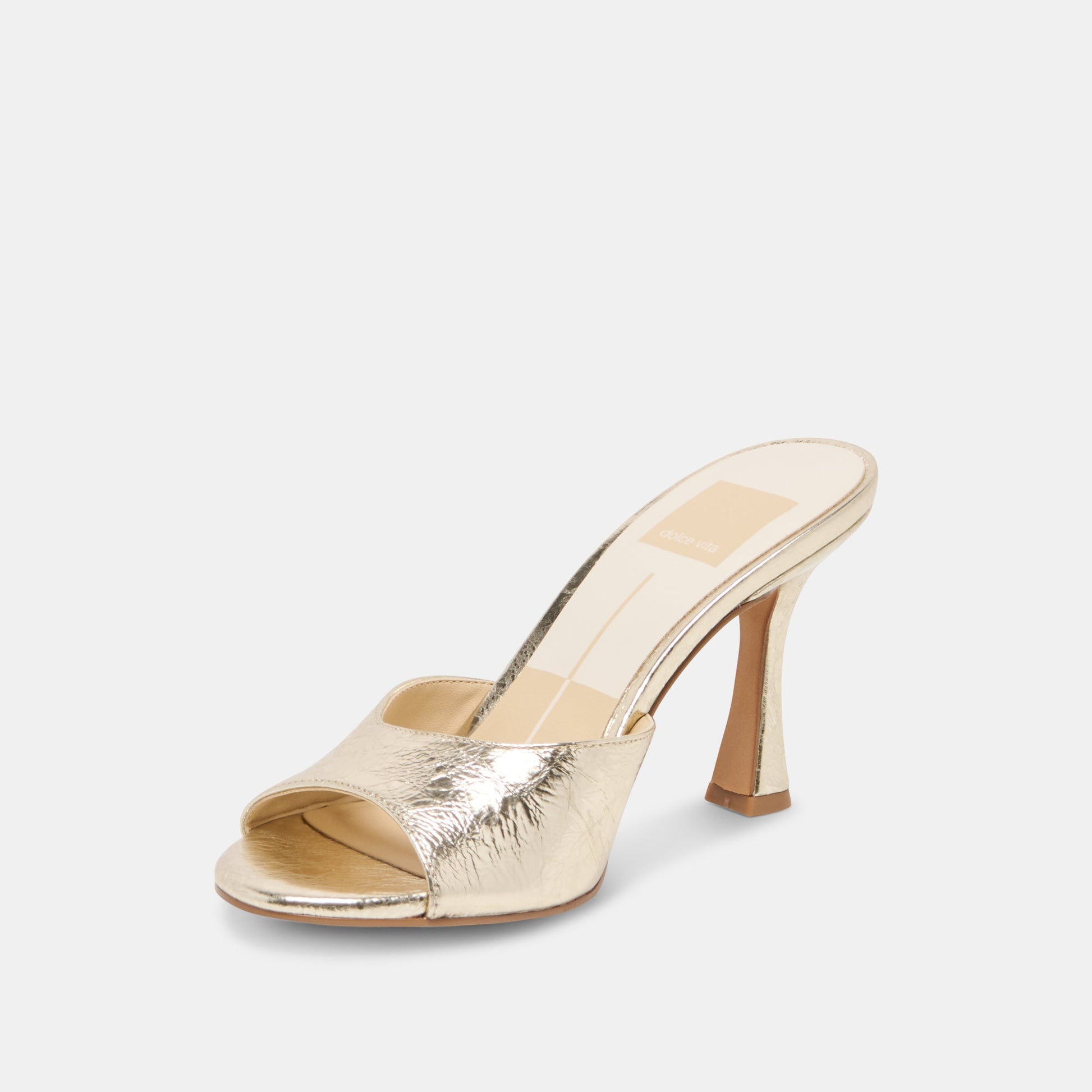 Rosha Platinum Distressed Leather Heels Dolce Vita On sale