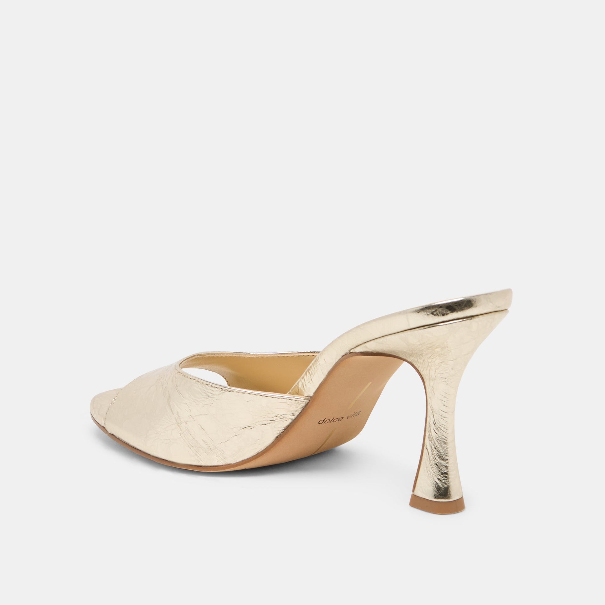 Rosha Platinum Distressed Leather Heels Dolce Vita On sale