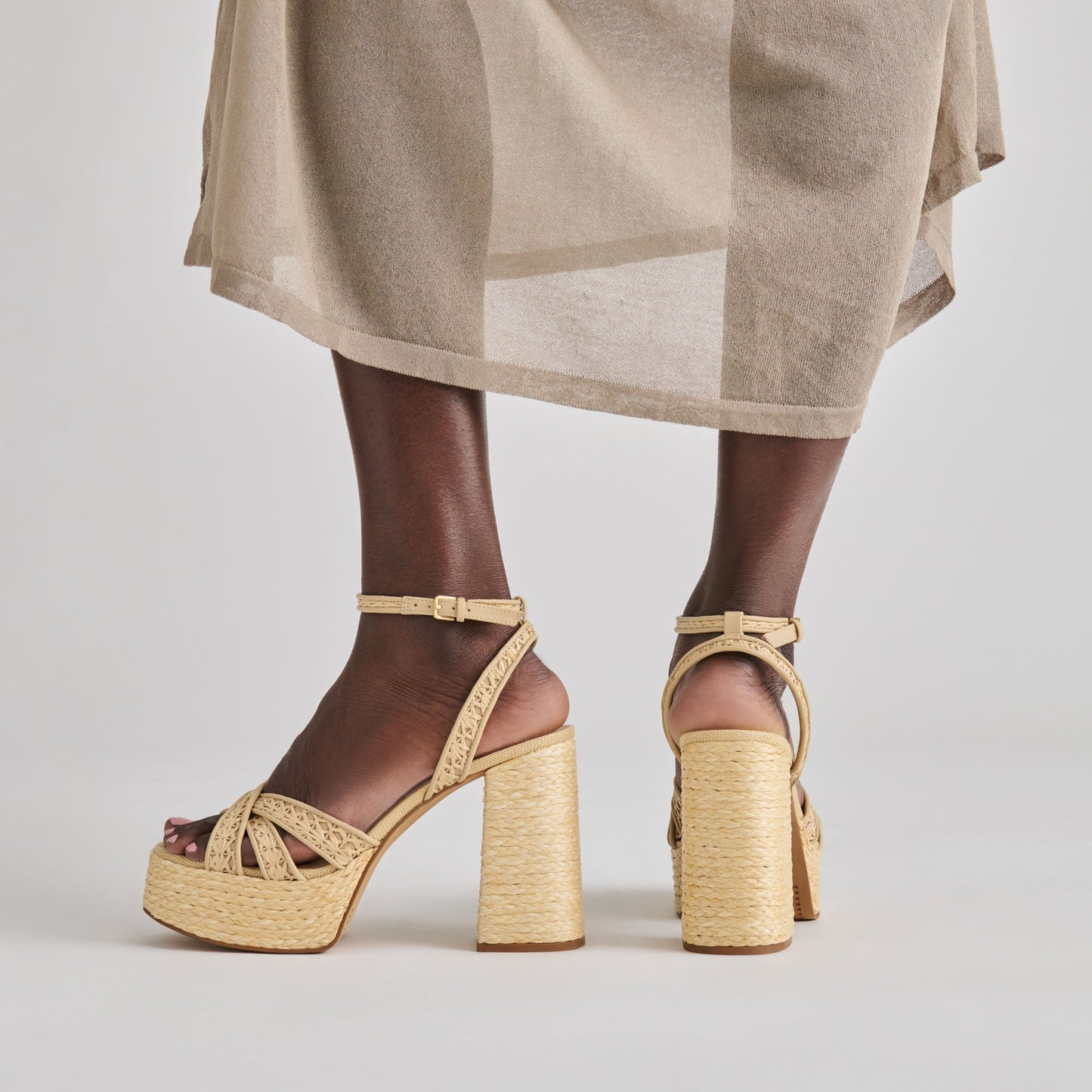 Danila Lt Natural Cross Hatch Raffia Heels Dolce Vita New