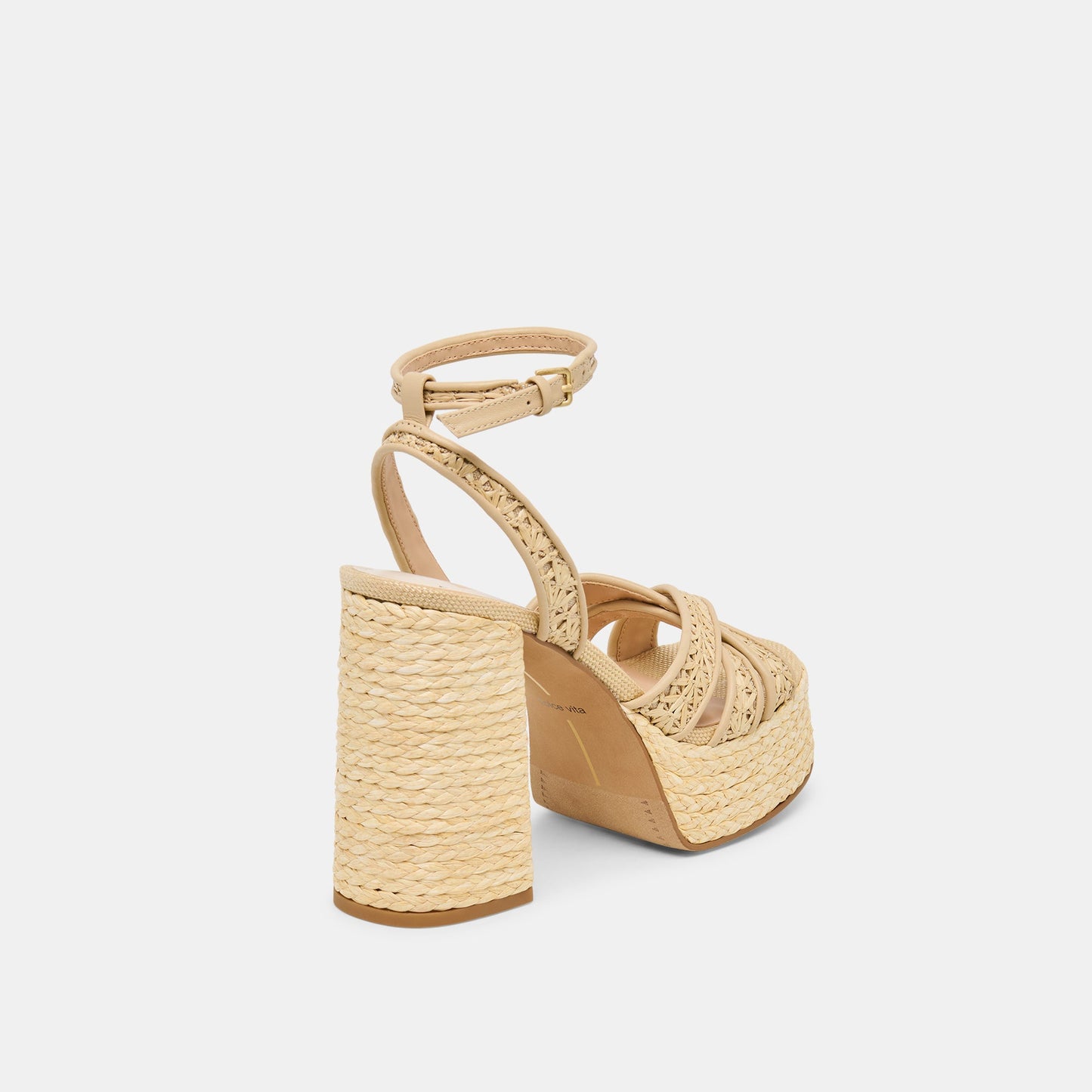 Danila Lt Natural Cross Hatch Raffia Heels Dolce Vita New