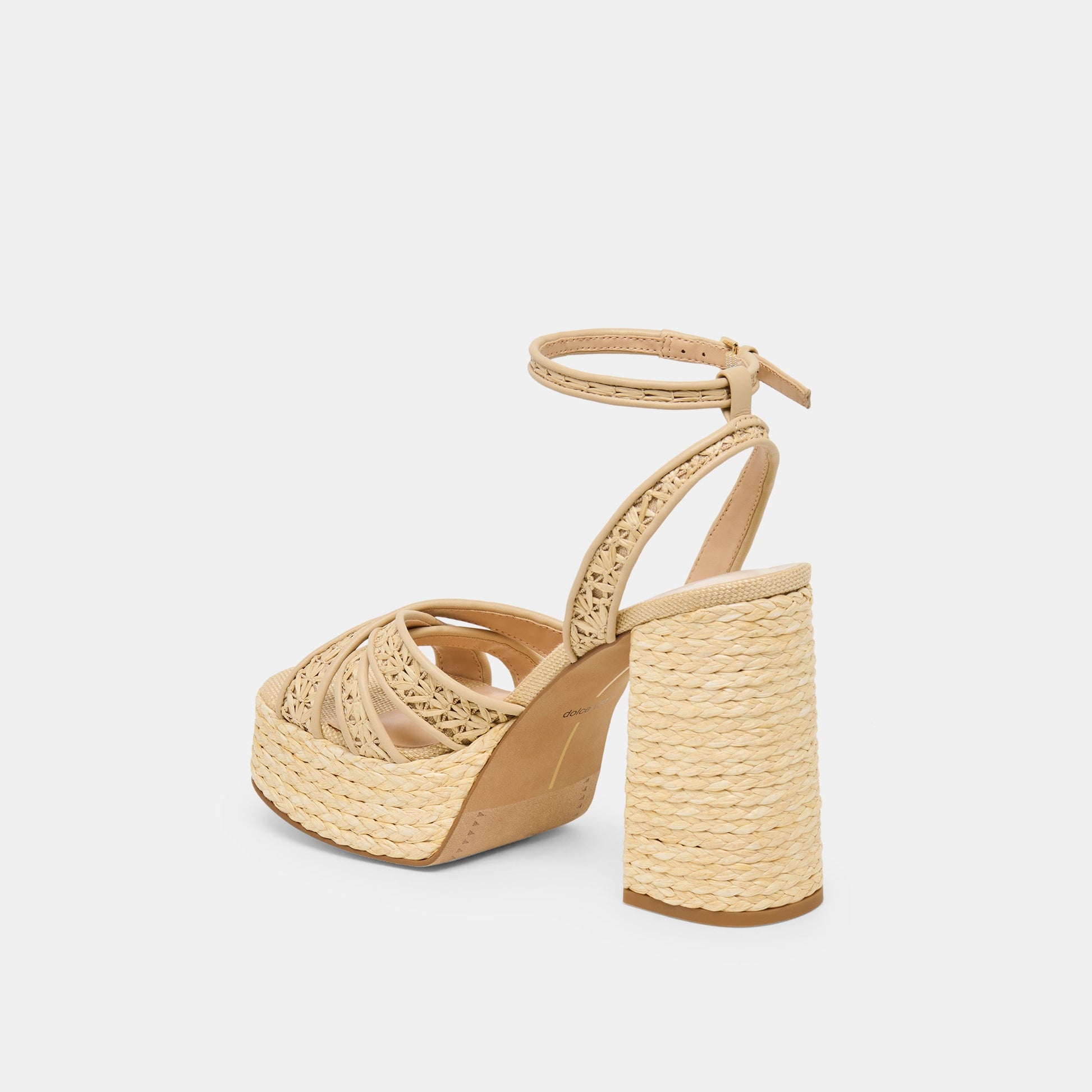 Danila Lt Natural Cross Hatch Raffia Heels Dolce Vita New