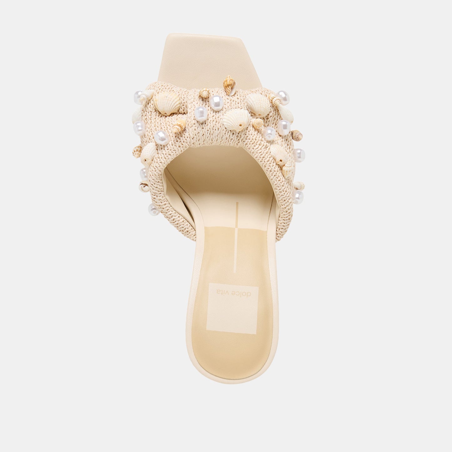 Tylah Oatmeal Beaded Raffia Heels Dolce Vita For sale