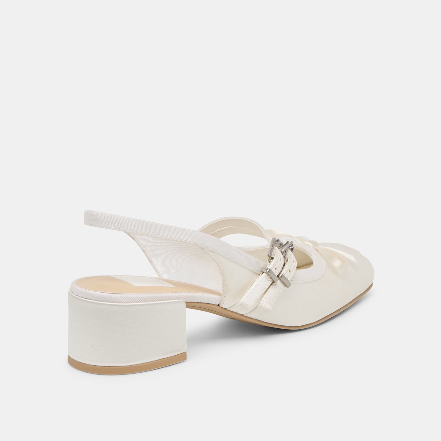 Loris True White Satin Heels Dolce Vita New