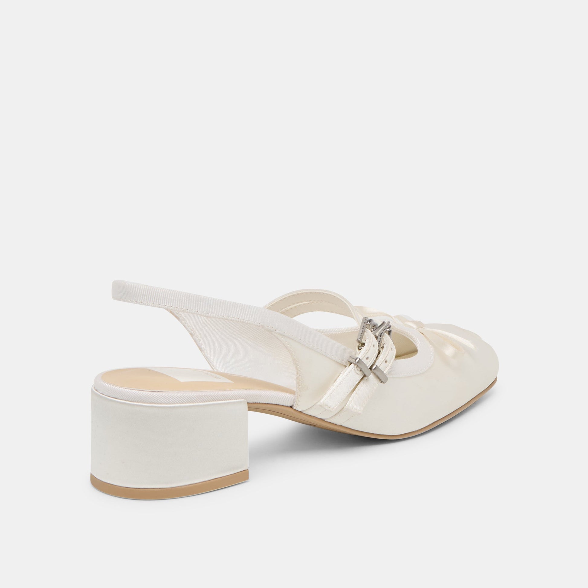 Loris True White Satin Heels Dolce Vita New