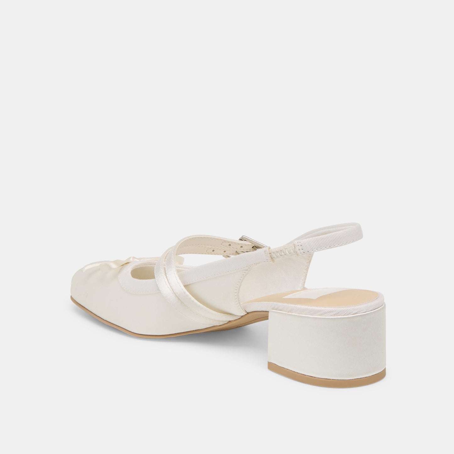 Loris True White Satin Heels Dolce Vita New