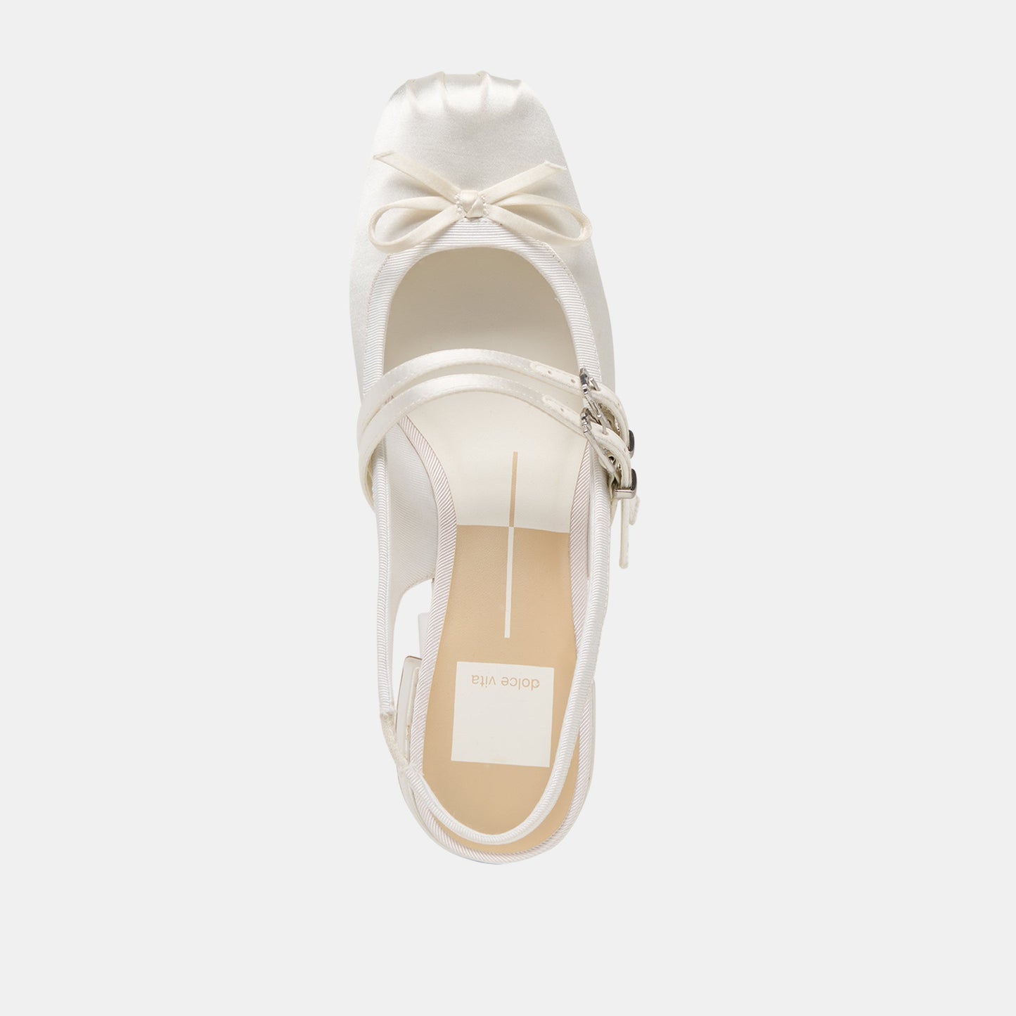 Loris True White Satin Heels Dolce Vita New