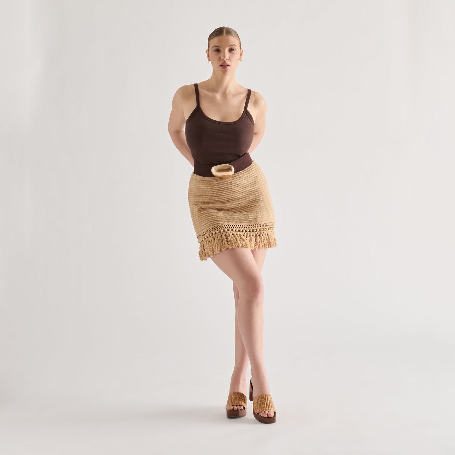 Celest Natural Raffia Heels Dolce Vita New