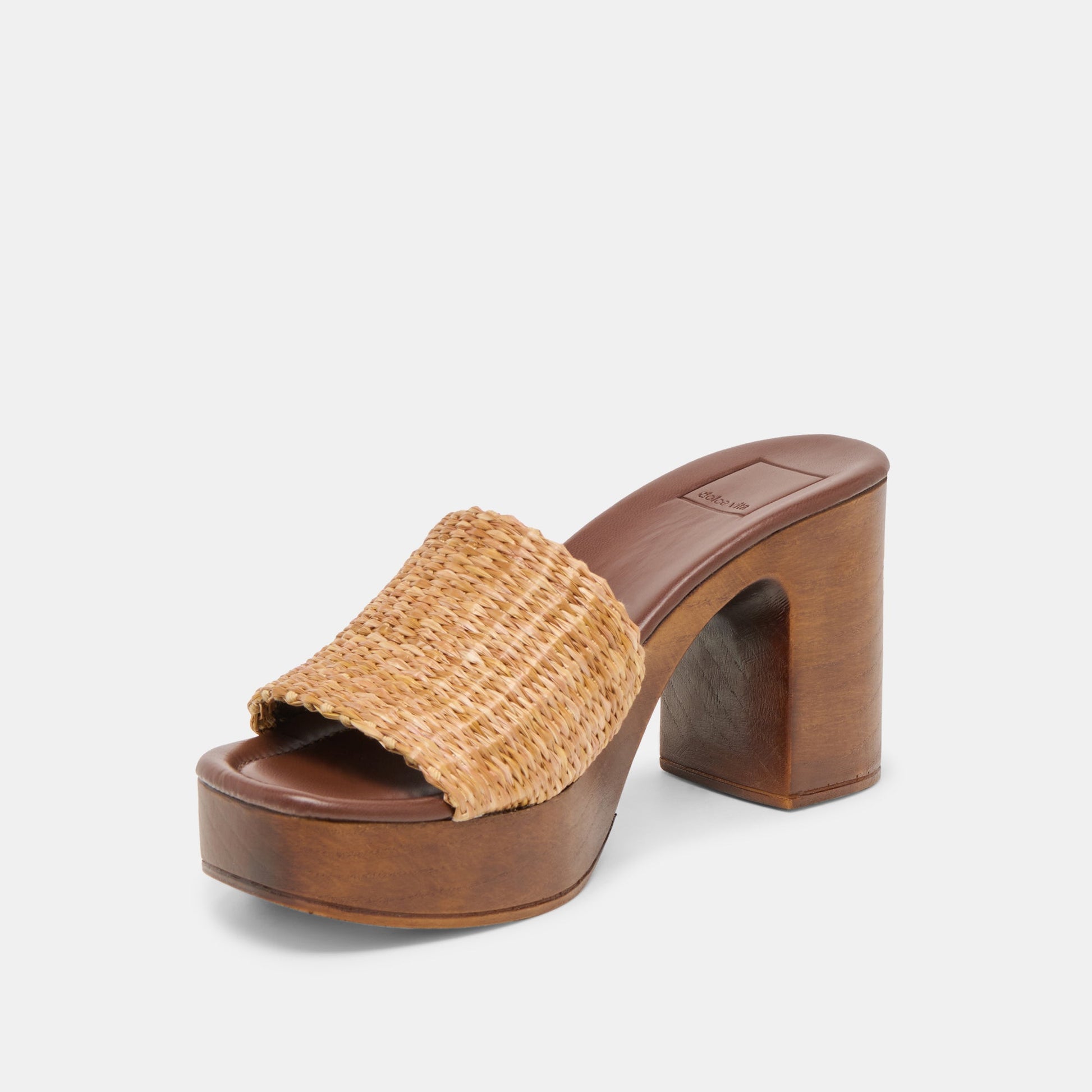 Celest Natural Raffia Heels Dolce Vita New