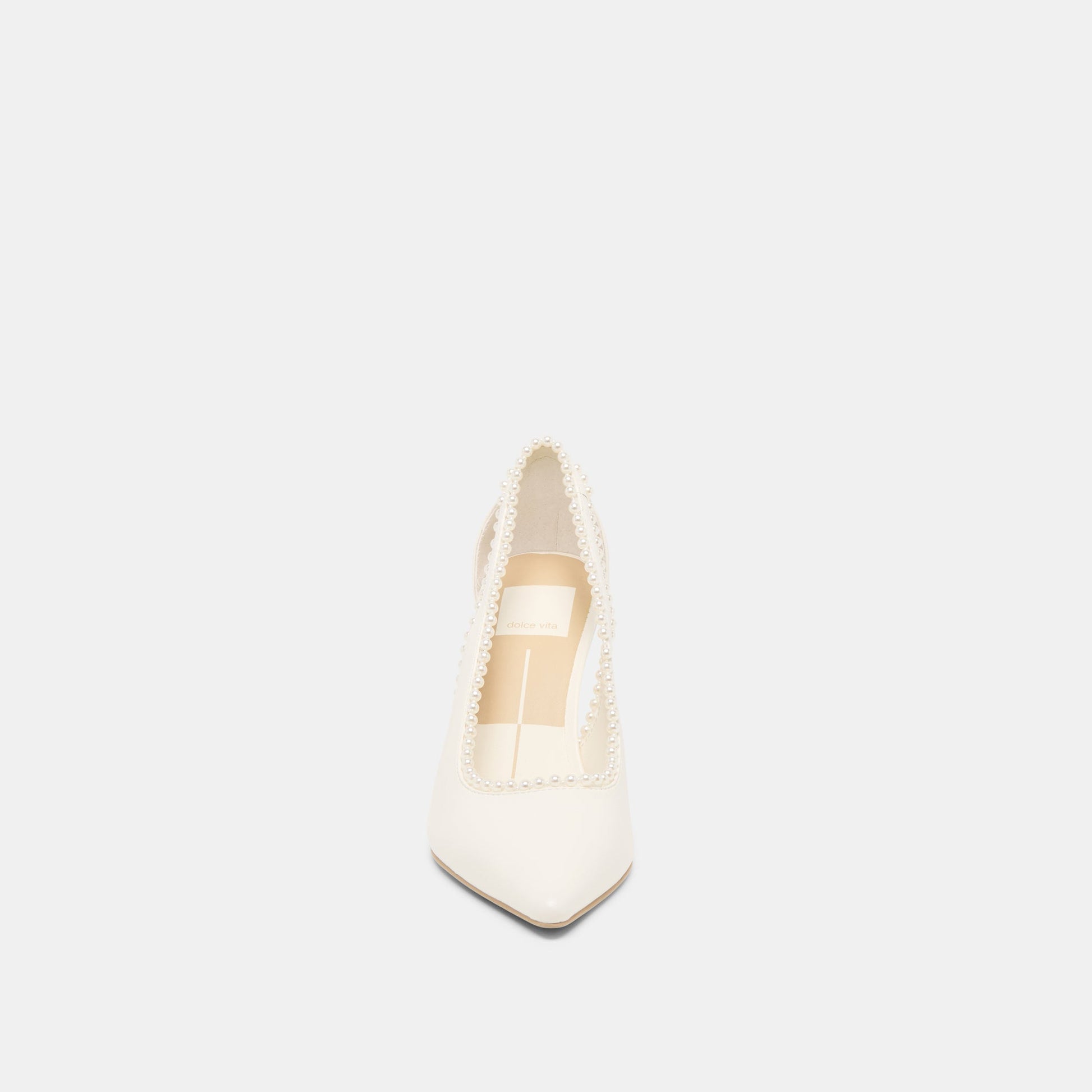 Kelson Pearl True White Leather Heels Dolce Vita Outlet