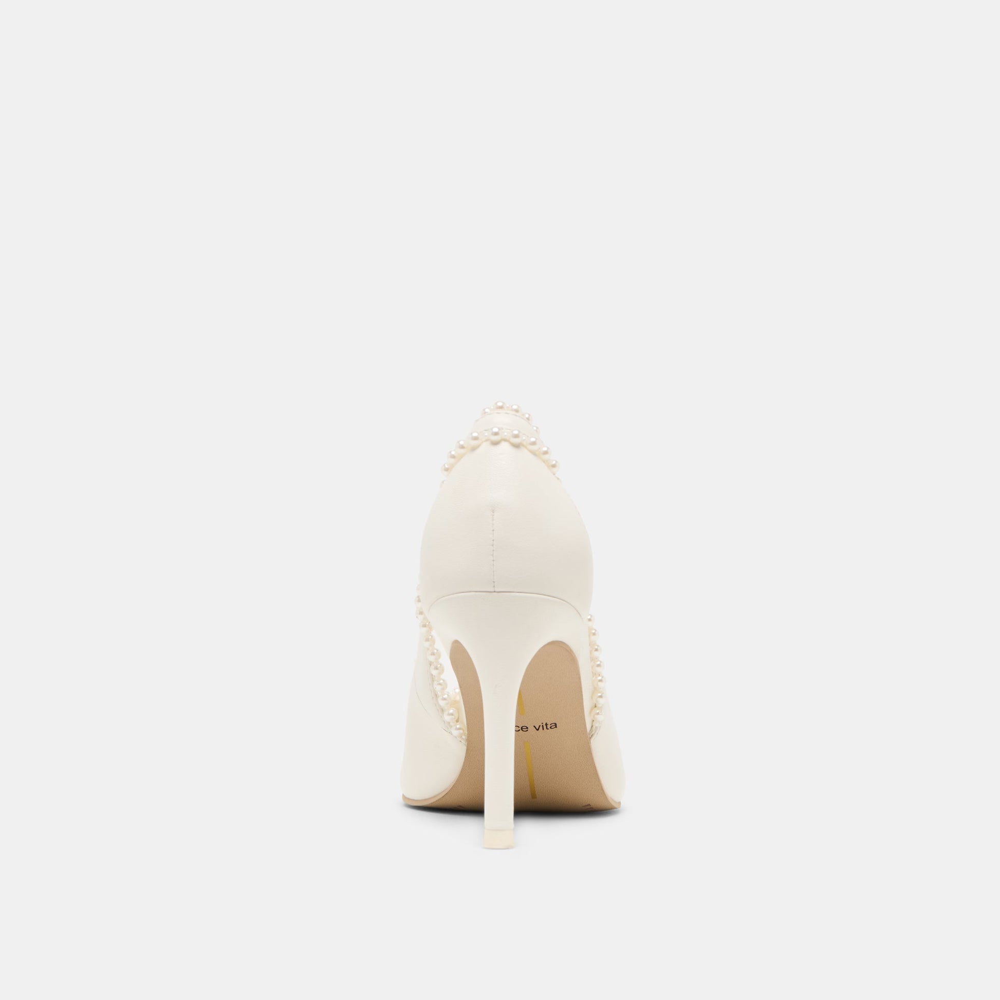 Kelson Pearl True White Leather Heels Dolce Vita Outlet