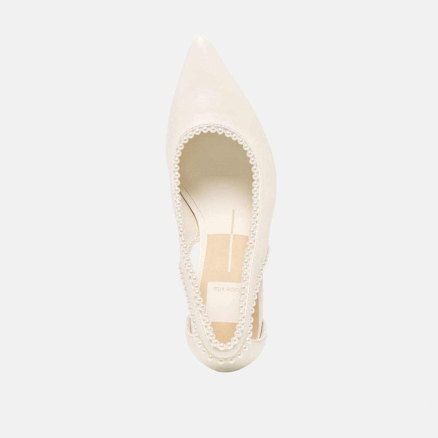 Kelson Pearl True White Leather Heels Dolce Vita Outlet