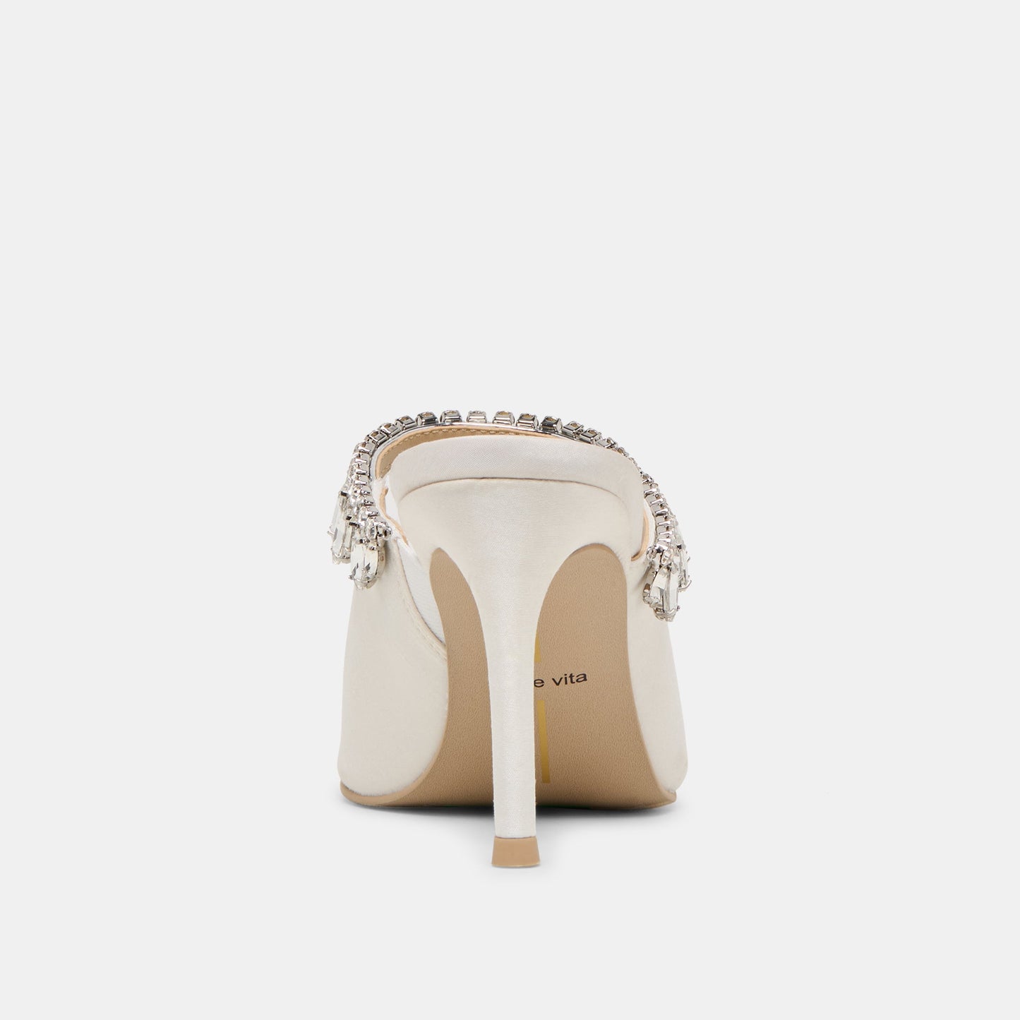Keli Crystal White Satin Heels Dolce Vita New