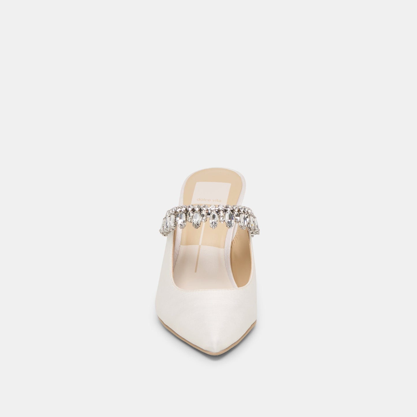 Keli Crystal White Satin Heels Dolce Vita New