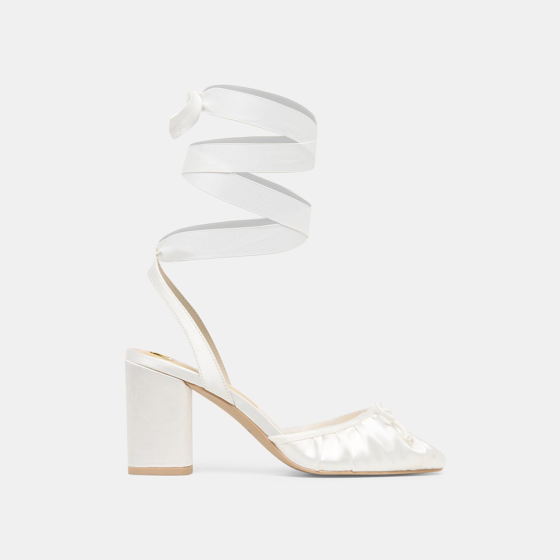 Tisha True White Satin Heels Dolce Vita Discount