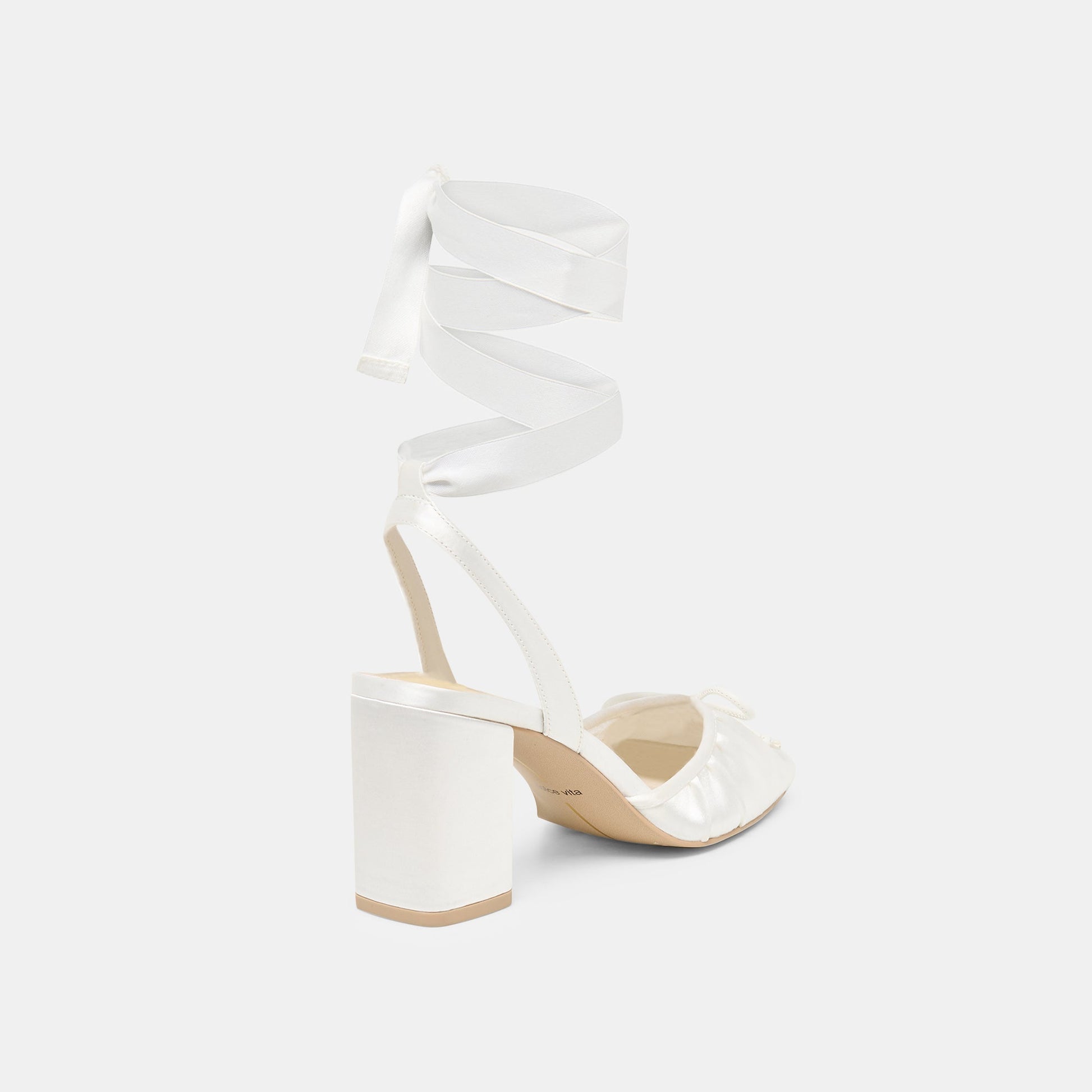 Tisha True White Satin Heels Dolce Vita Discount