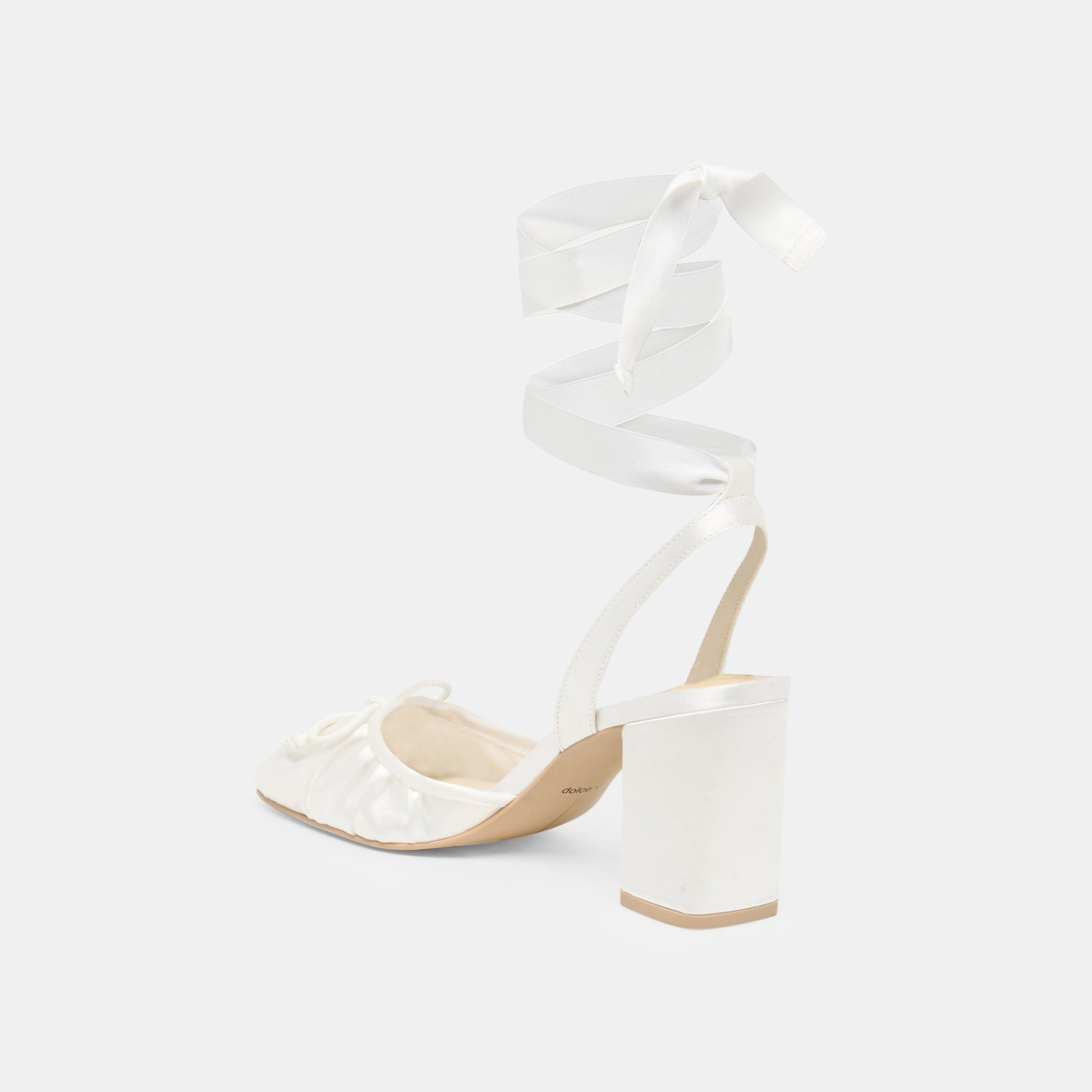 Tisha True White Satin Heels Dolce Vita Discount