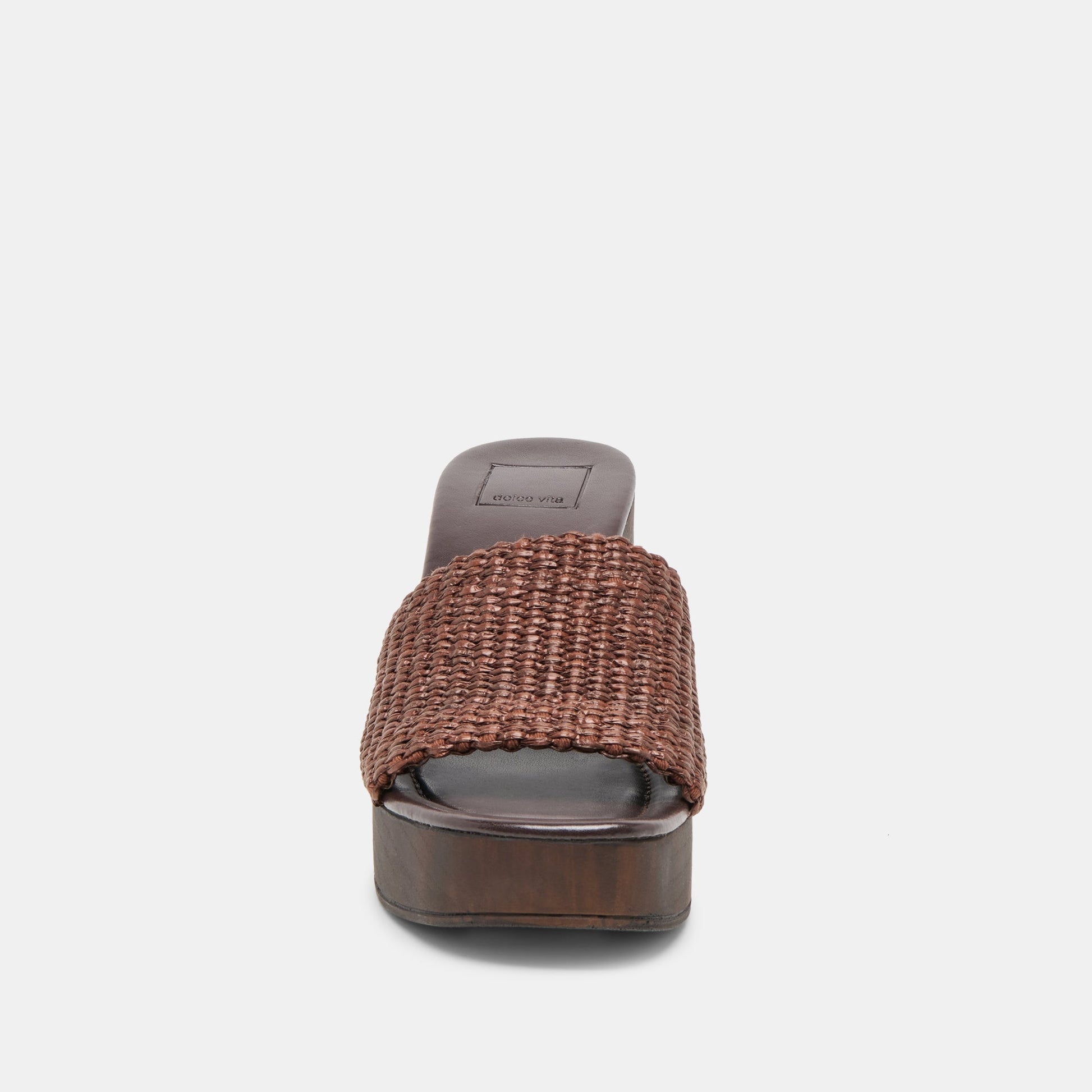 Celest Chocolate Raffia Heels Dolce Vita For sale