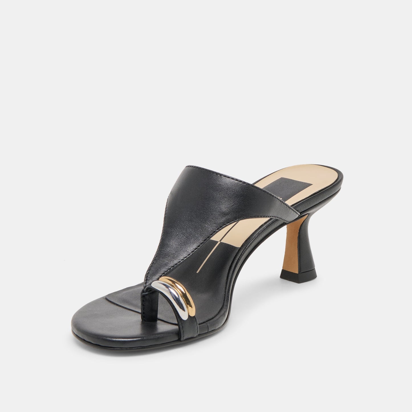 Derrel Black Leather Heels Dolce Vita New