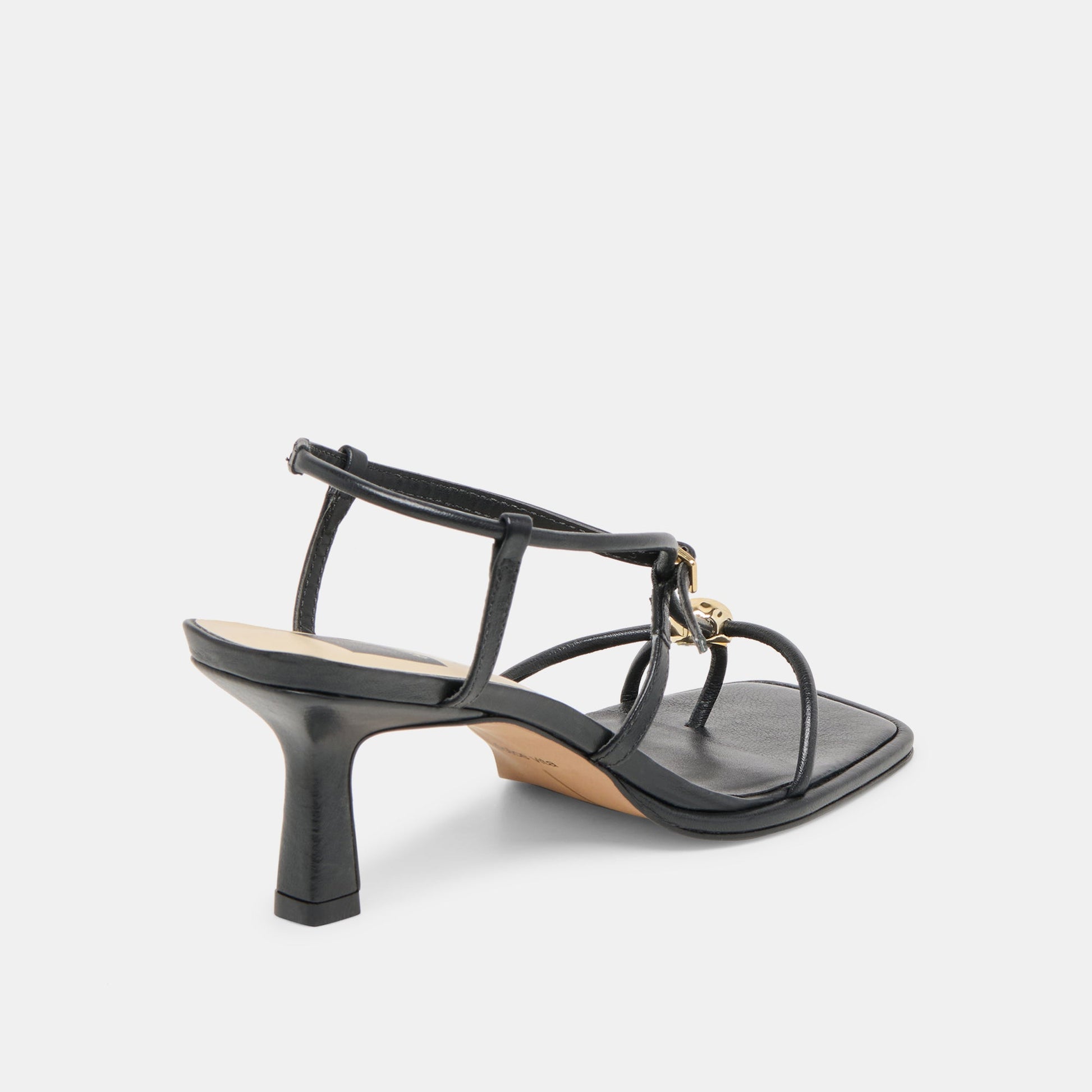 Manji Wide Black Leather Heels Dolce Vita On sale