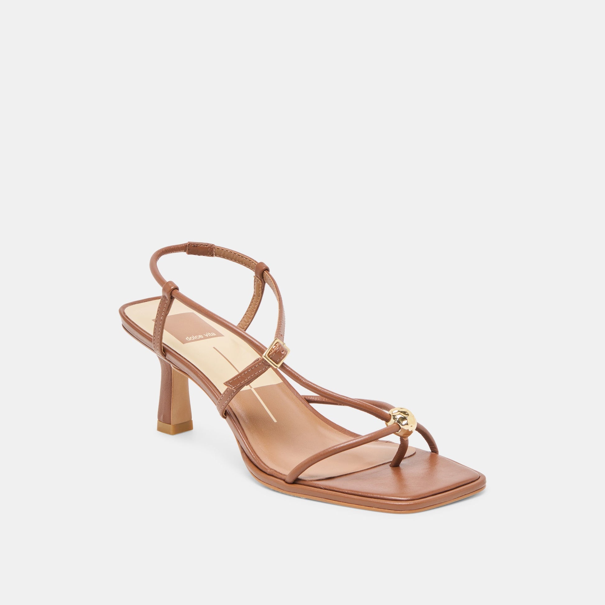 Mylee Cognac Leather Heels Dolce Vita us